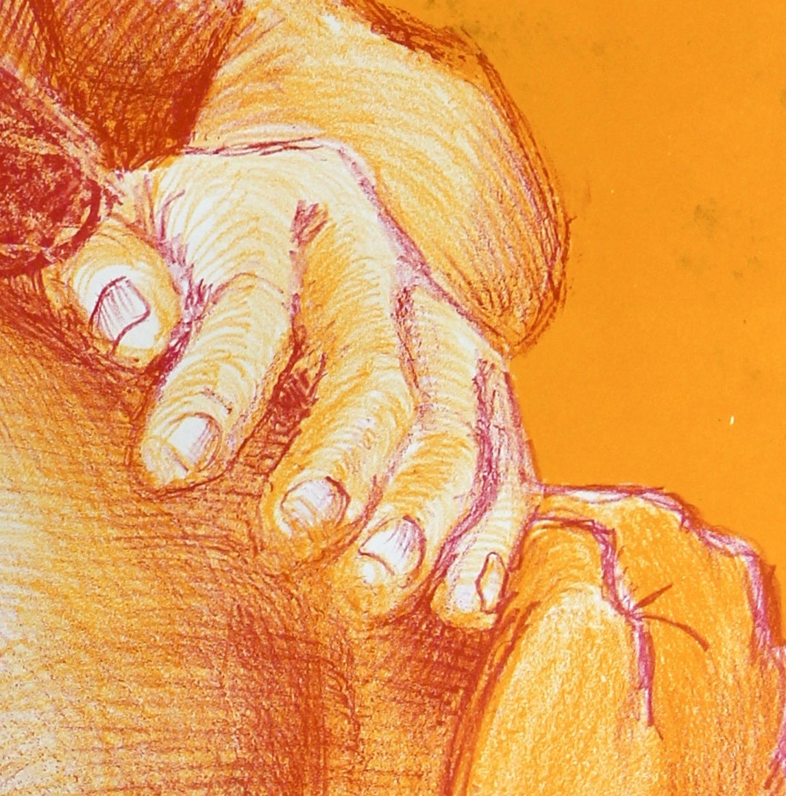 Modernist Embrace<br>1940-50s Stone Lithograph<br><br>#40226