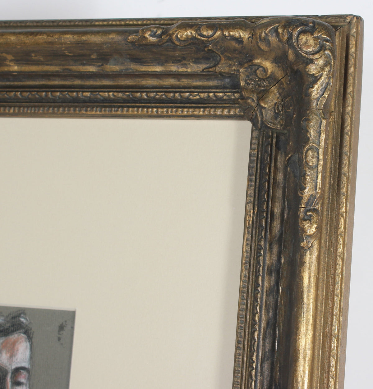 Parisian Male Figurative Study <br>Mixed Media, 1906 <br><br>#0100