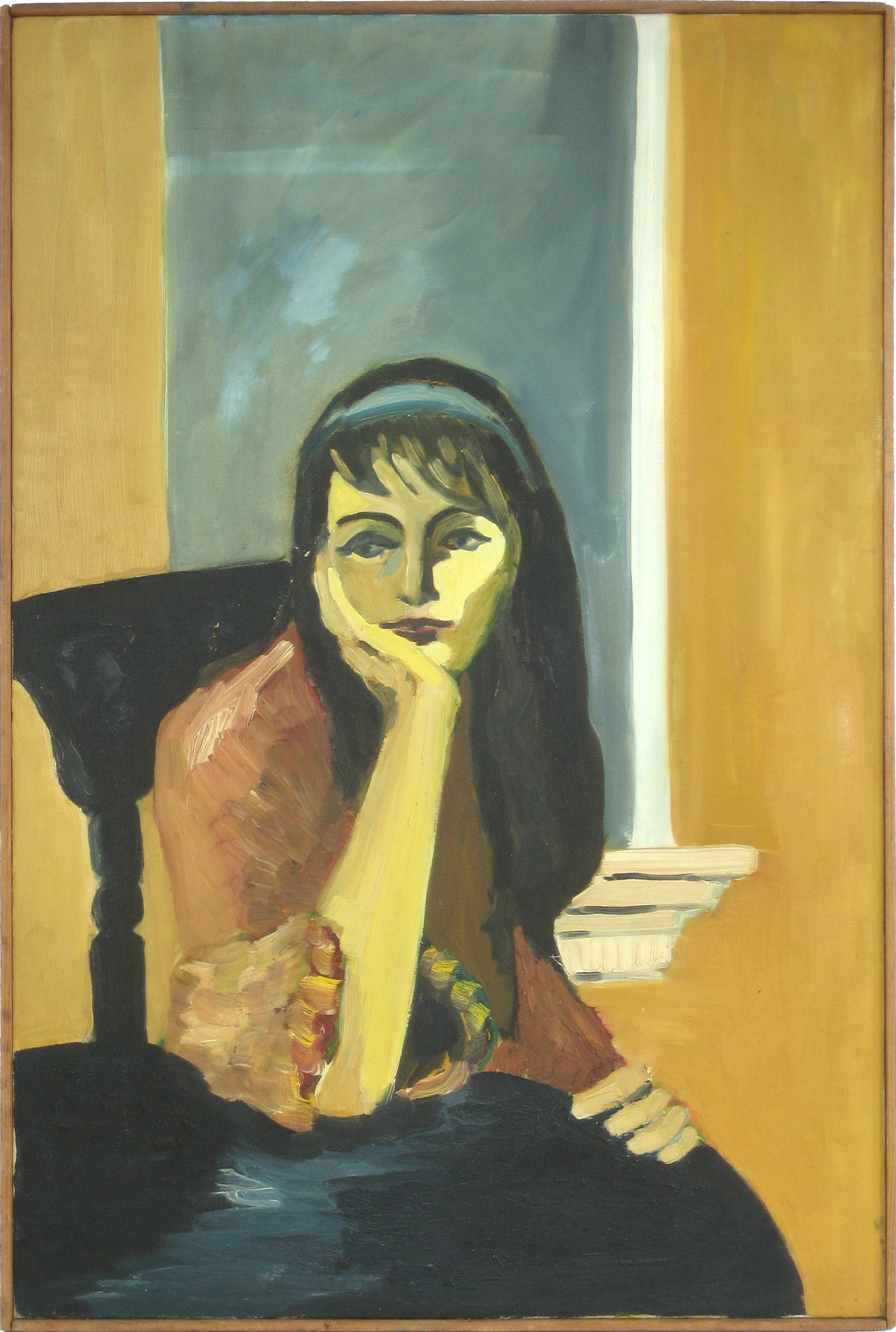 <i>Dee on Columbus Ave #1</i><br>1950-60s Oil Portrait<br><br>#4049