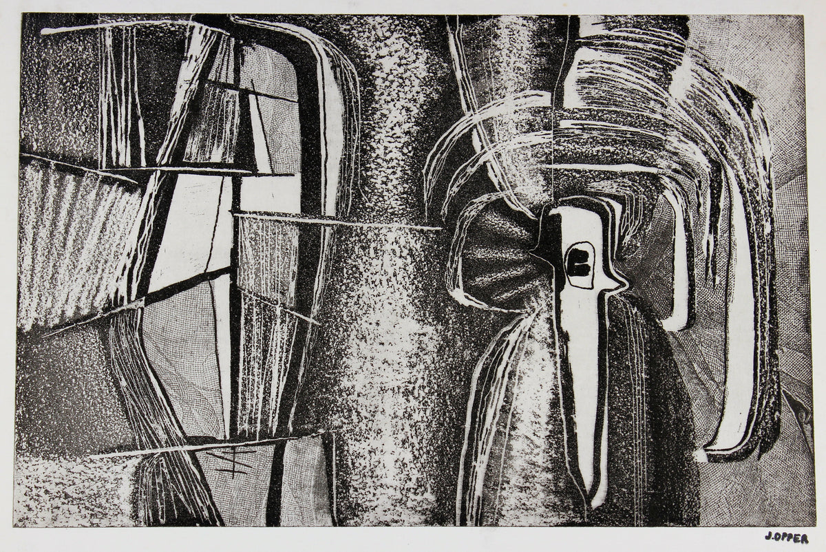 Clockwork Forms<br>1940-50s Stone Lithograph<br><br>#40689