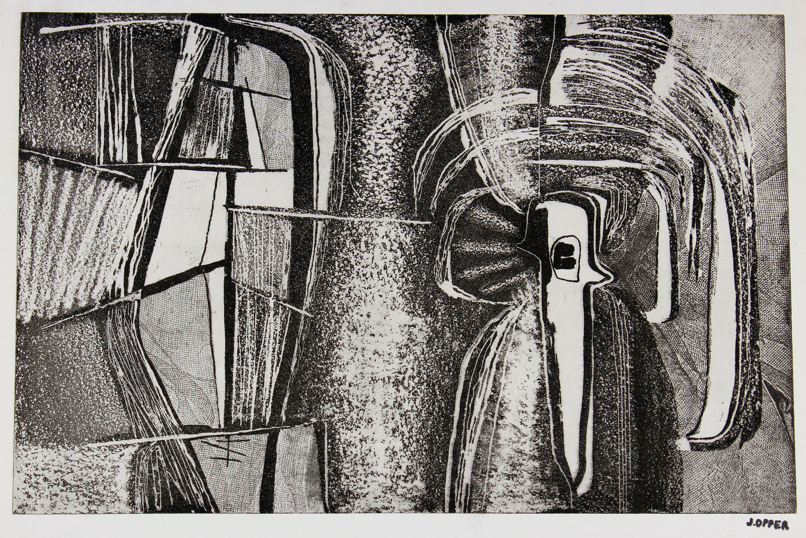 Clockwork Forms<br>1940-50s Stone Lithograph<br><br>#40689