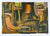 Warm Amorphic Abstraction<br>1940-50s Stone Lithograph<br><br>#40721