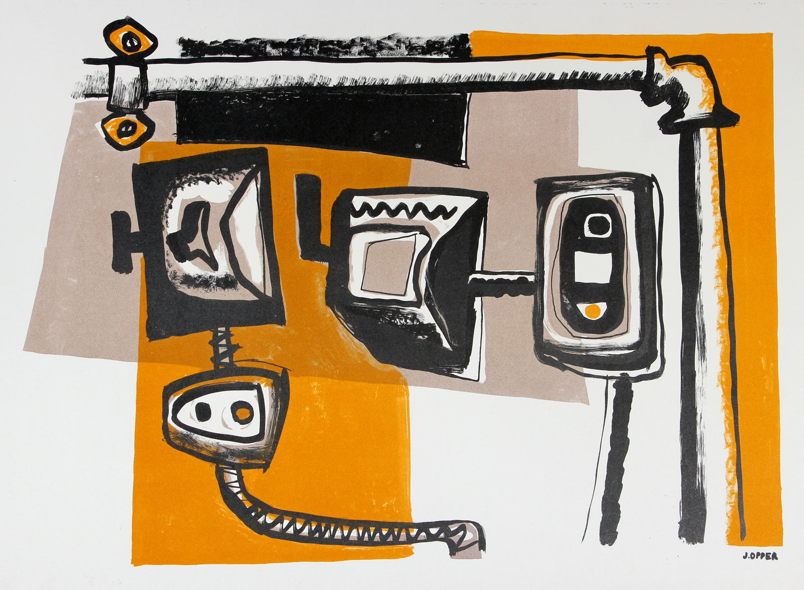 Modernist Industrial Forms<br>1940-50s Stone Lithographs<br><br>#40765