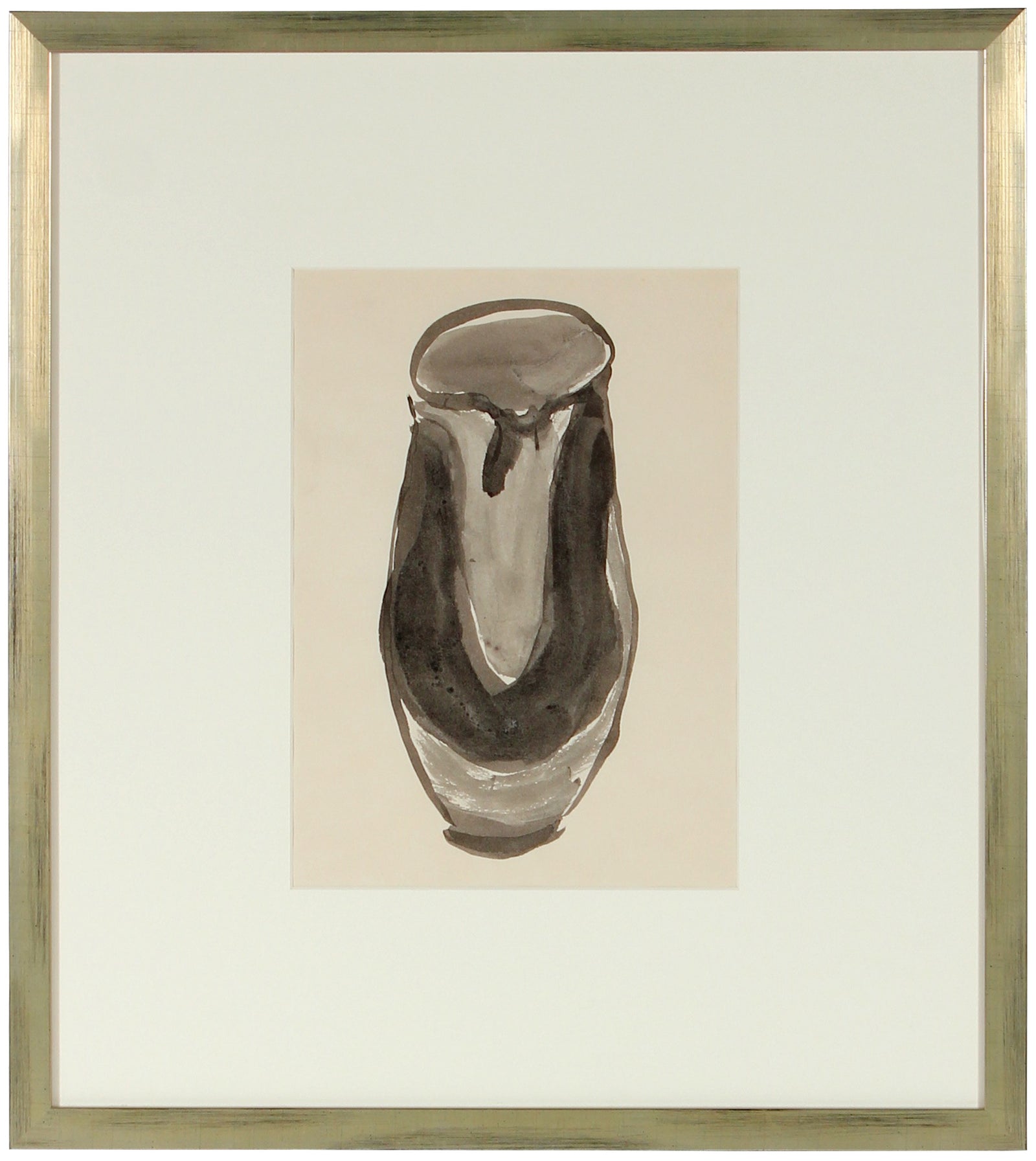 Minimalist Black & White Still Life<br>1960's Ink Drawing<br><br>#9979