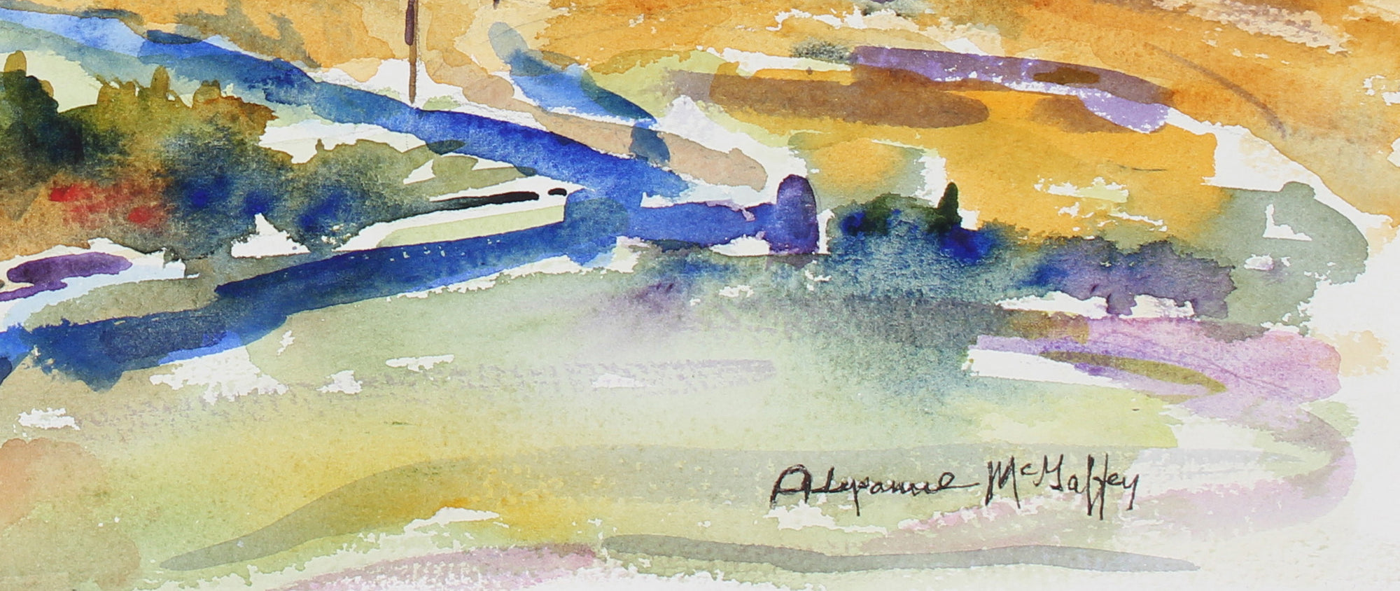 <I>Pacifica, CA</I> <br>20th Century Watercolor <br><br>#43851
