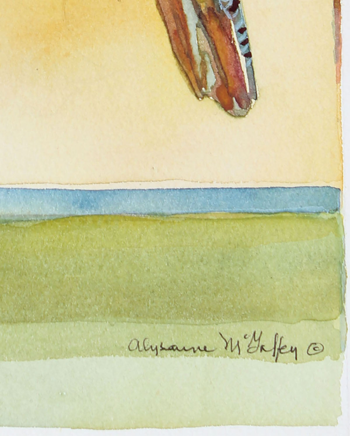 Colorful Watercolor Bird<br>Late 20th - Early 21st Century<br><br>#43908