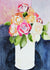 Warm Rose Watercolor Bouquet<br>Late 20th - Early 21st Century<br><br>#44000