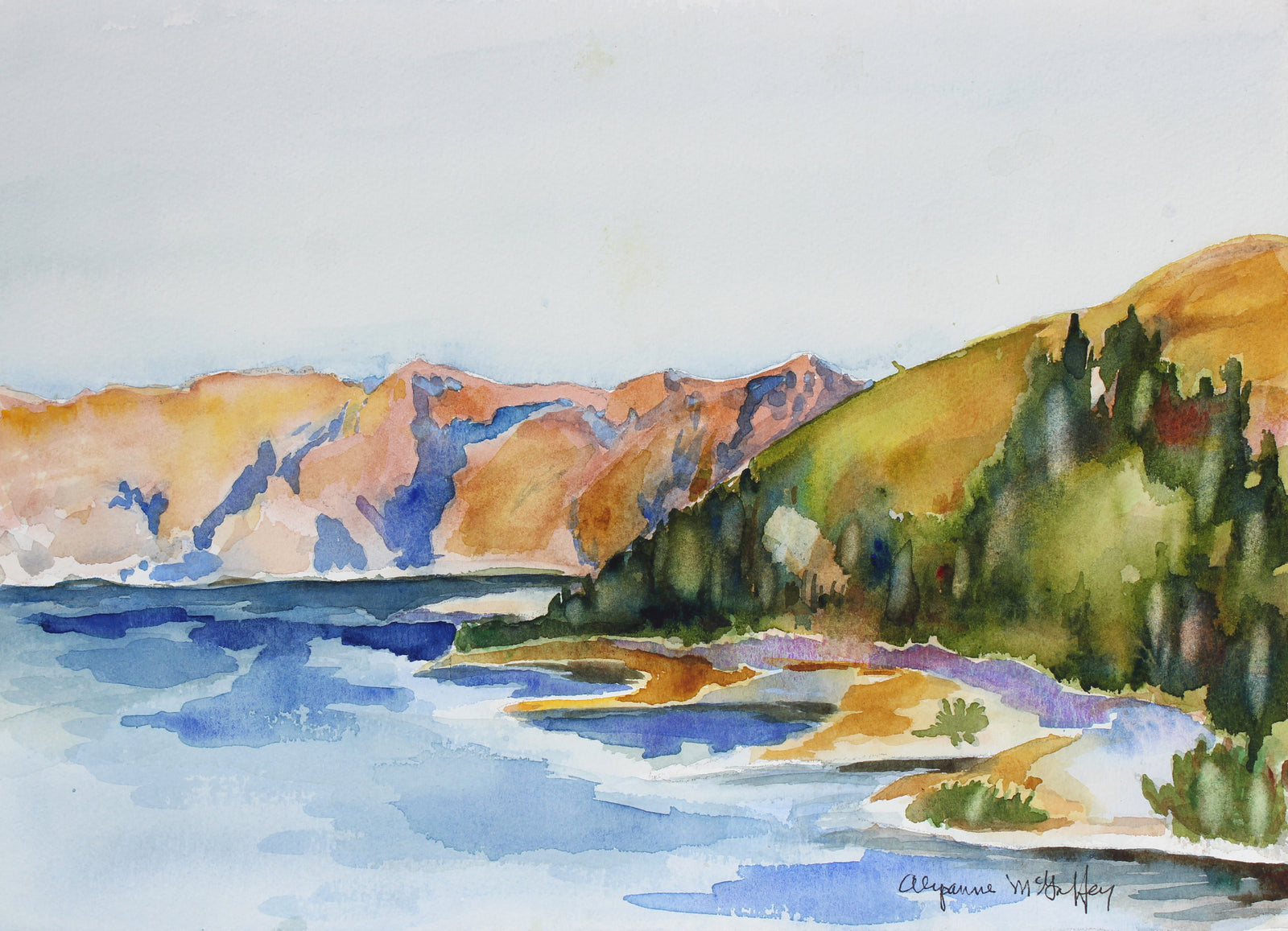 <I>West Marin, CA</I> <br>20th Century Watercolor<br><br>#44003