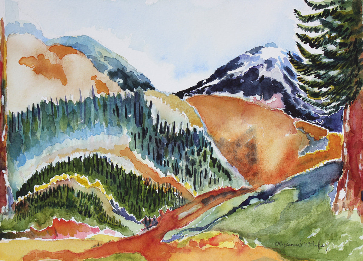 &lt;i&gt;Remembering Mt. Rainier, WA&lt;/i&gt; &lt;br&gt;20th Century Watercolor &lt;br&gt;&lt;br&gt;#44009