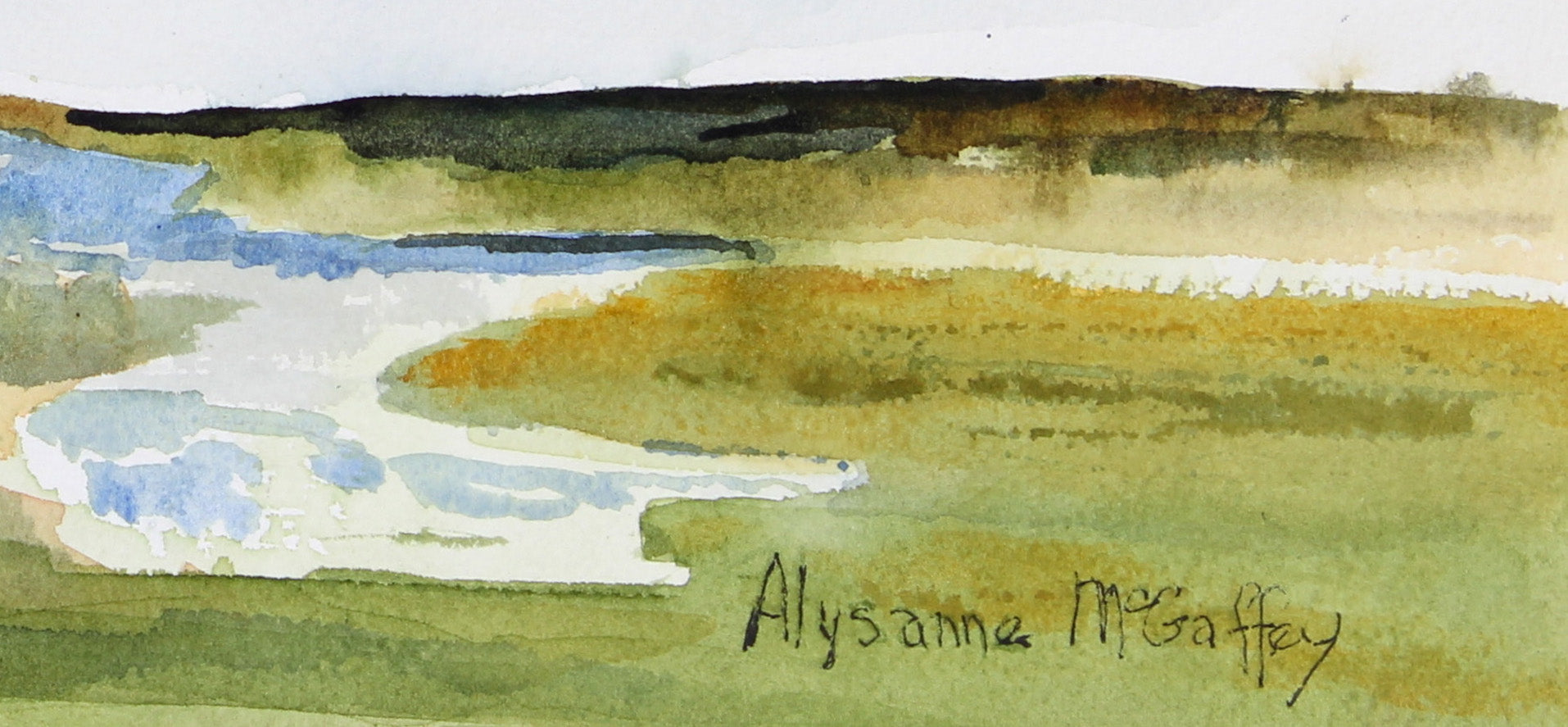 <I>Marsh</I> <br>20th Century Watercolor<br><br>#44011