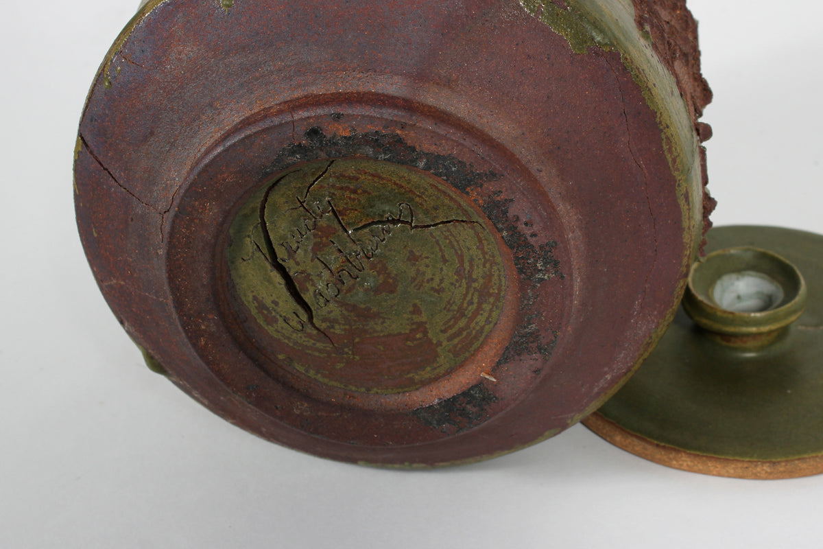 Green & Brown Ceramic Container<br><br>#47104