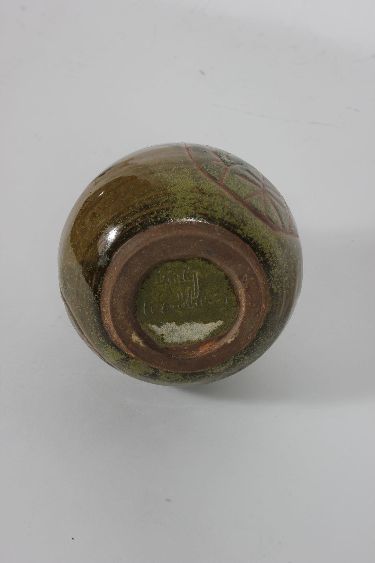 Green & Black Ceramic Vase <br><br>#47116