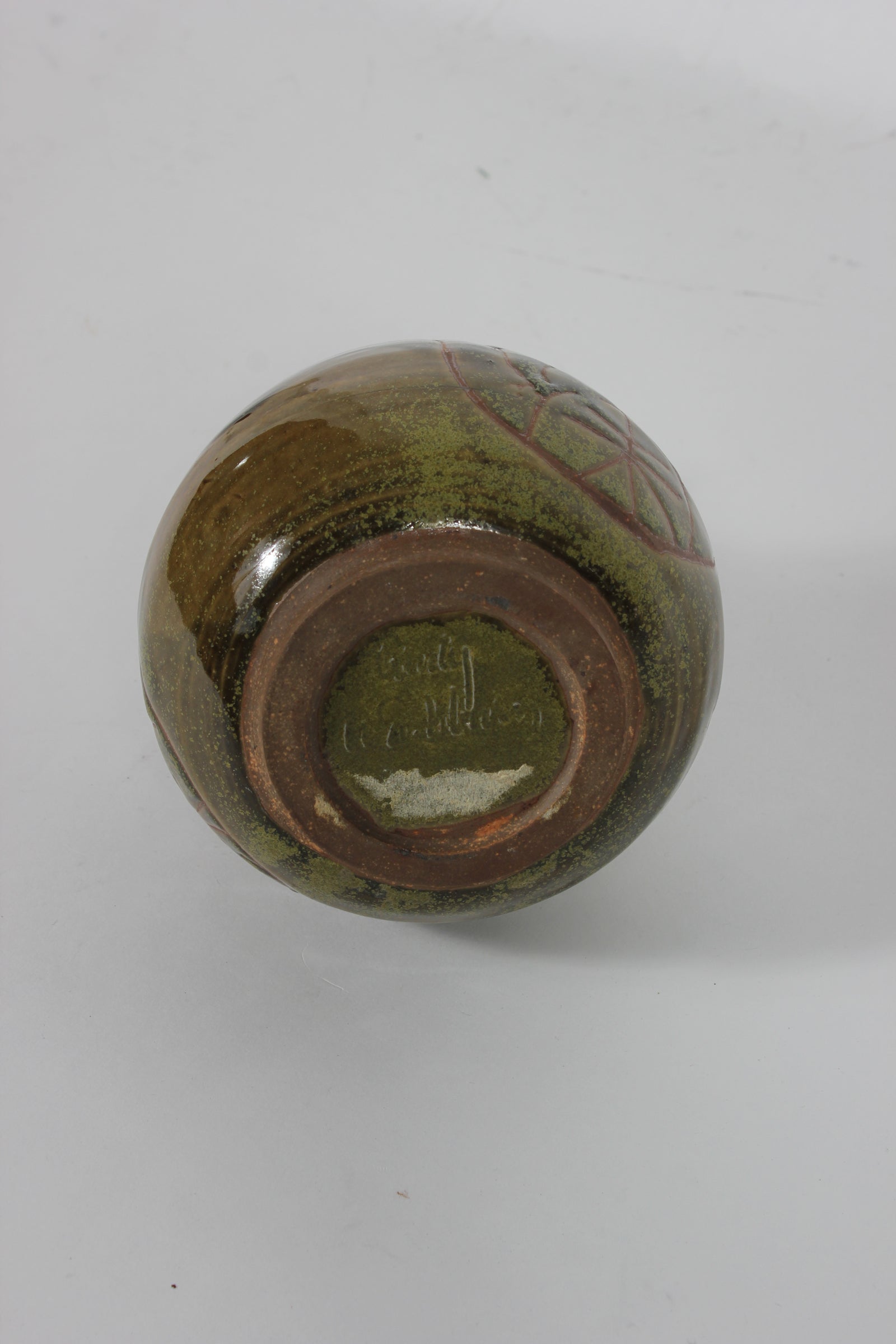 Green & Black Ceramic Vase <br><br>#47116