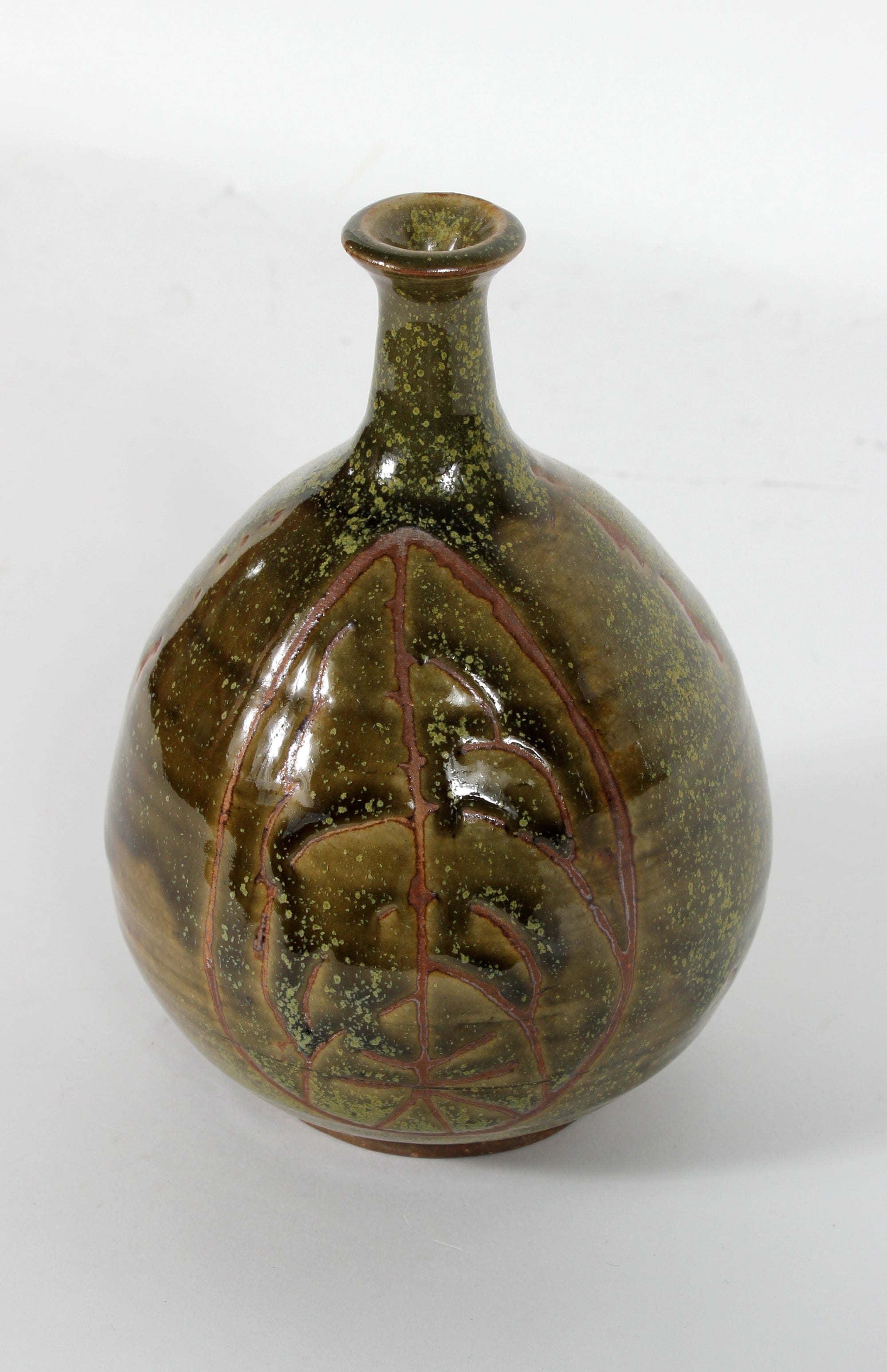 Green & Black Ceramic Vase <br><br>#47116