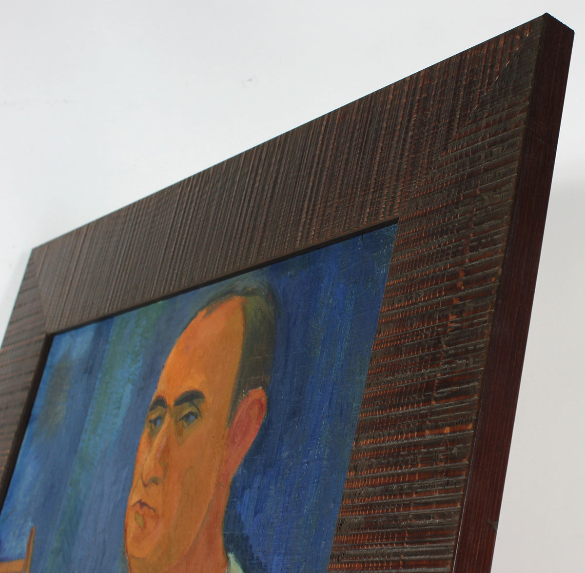 Modernist Portrait of a Man <br>Early 1940s Oil <br><br>#49507