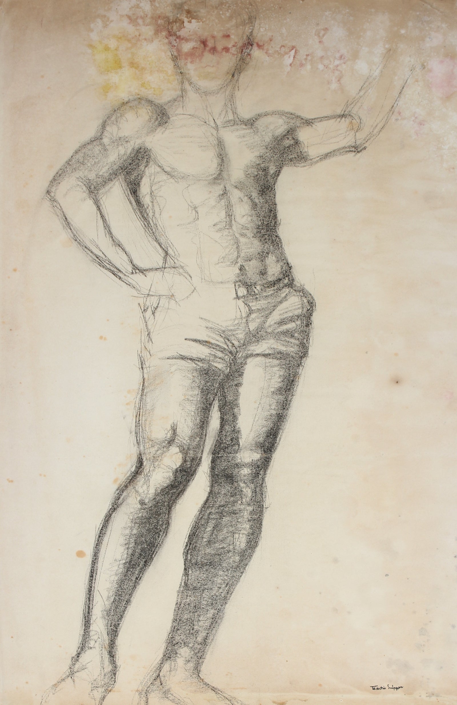 Slightly Clothed Figure Study <br> 1930s <br><br>#49672