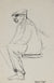 Study of a Seated Man<br>Mid Century Ink Sketch<br><br>#49789