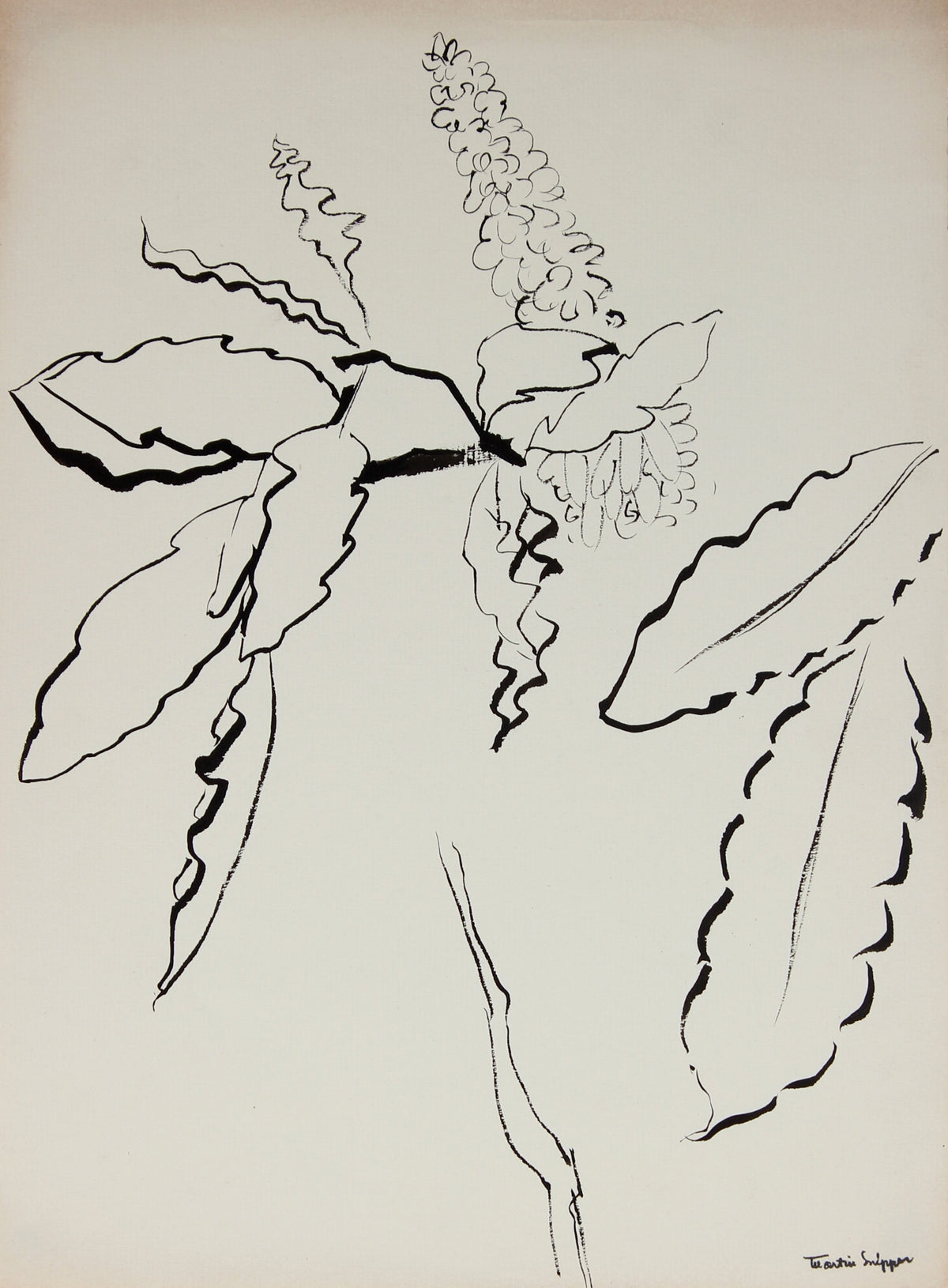 Leaves &amp; Blooms&lt;br&gt;Mid Century Ink&lt;br&gt;&lt;br&gt;#49807