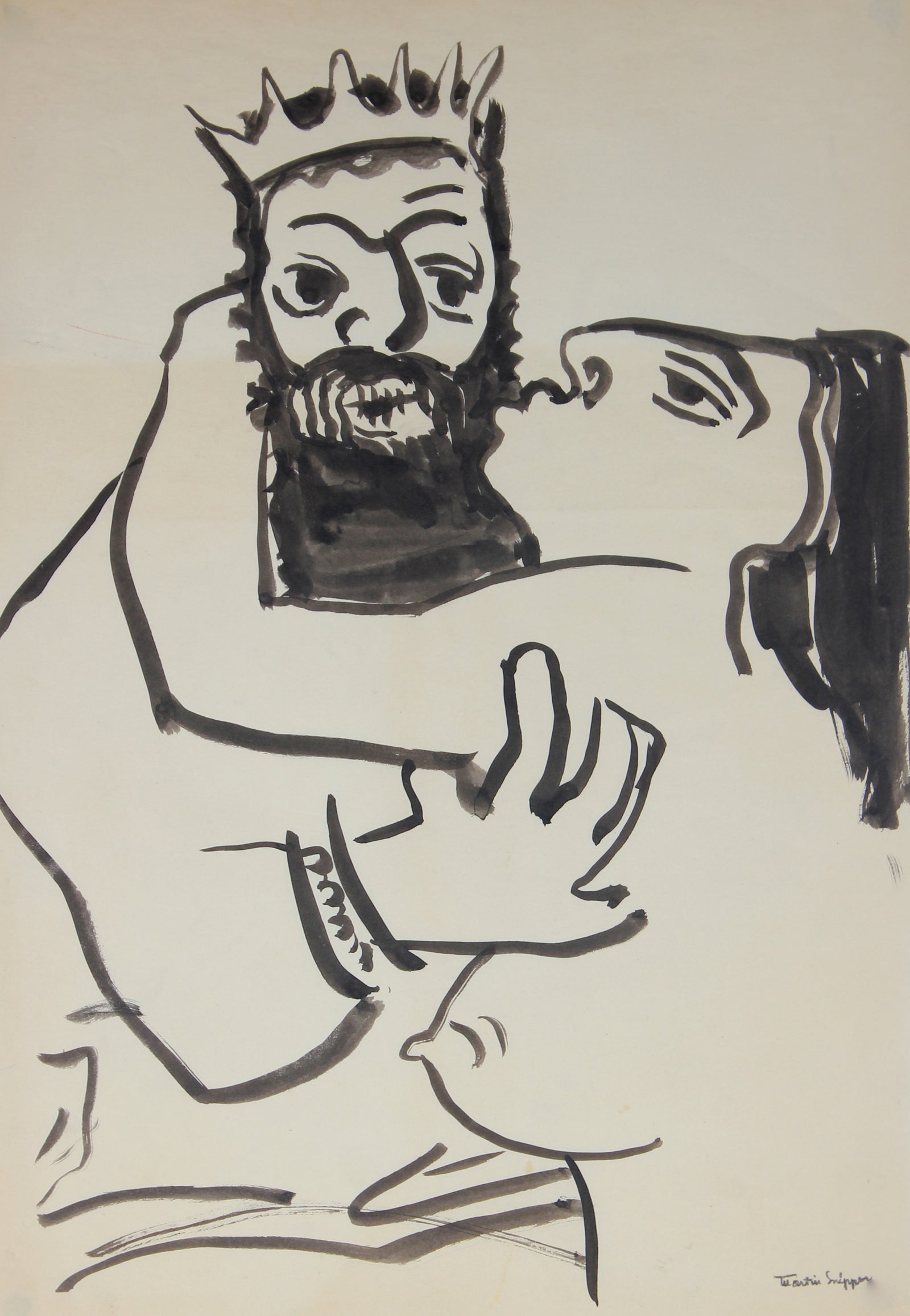 A Royal Embrace <br>Mid Century Ink <br><br>#49833