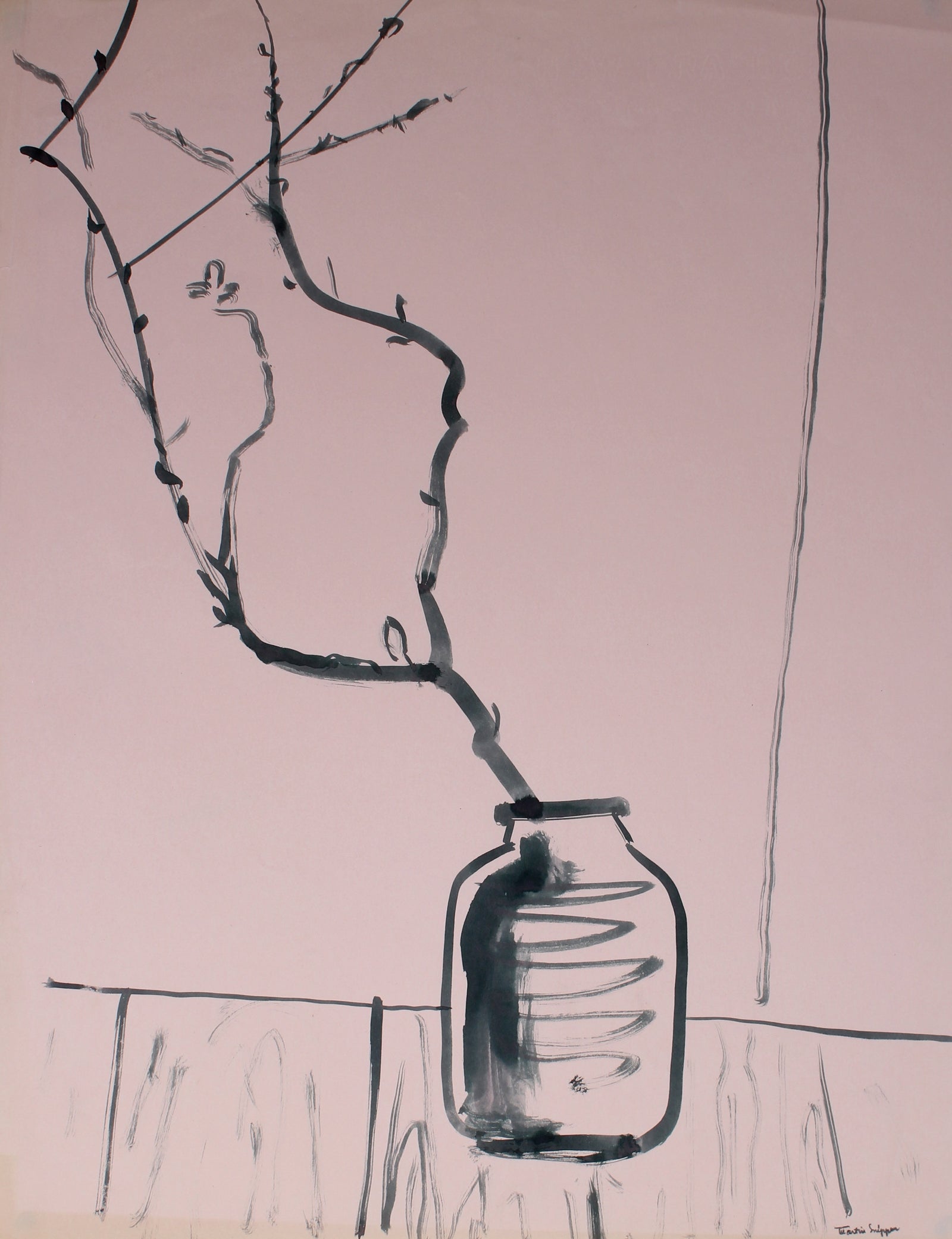 Branches in Pink<br>Mid Century Ink<br><br>#49837