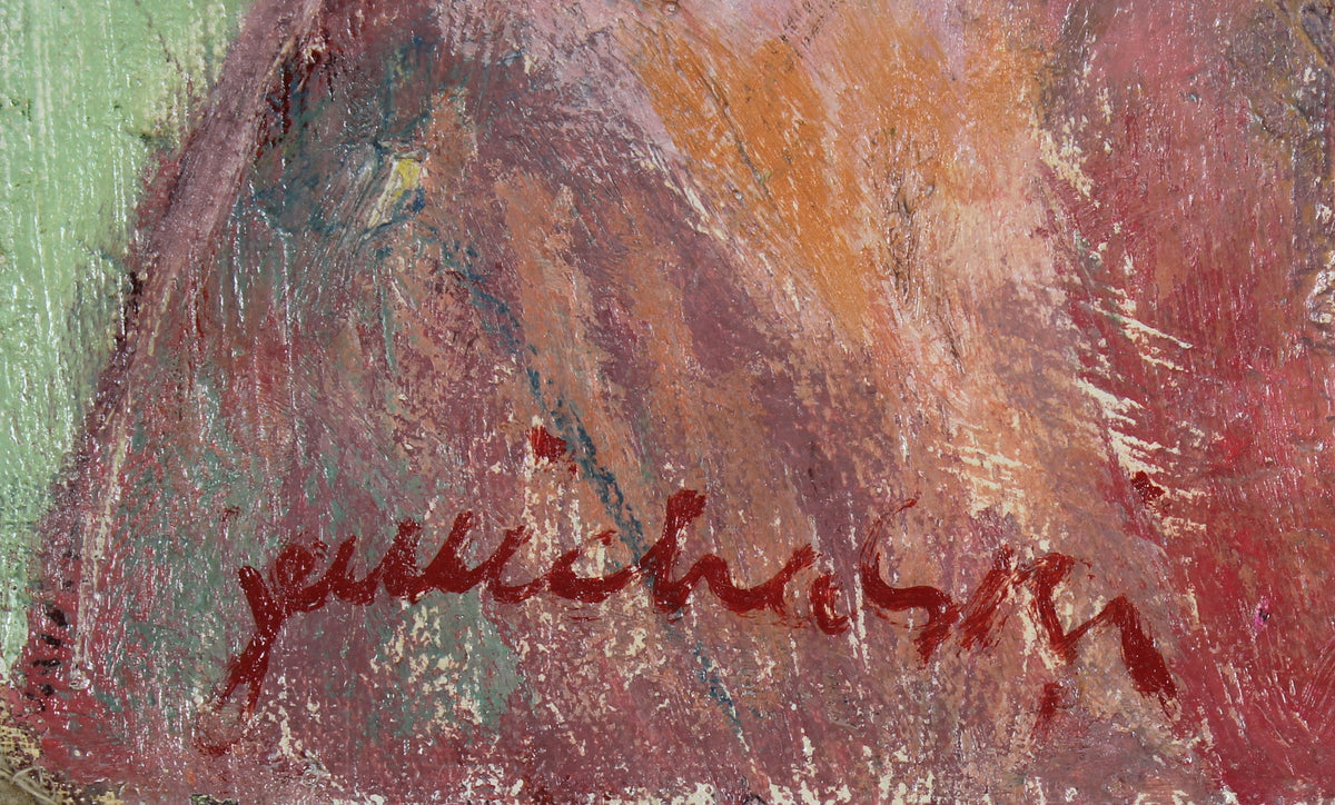 Portrait of a Woman in Pearls <br>20th Century Oil <br><br>#50123