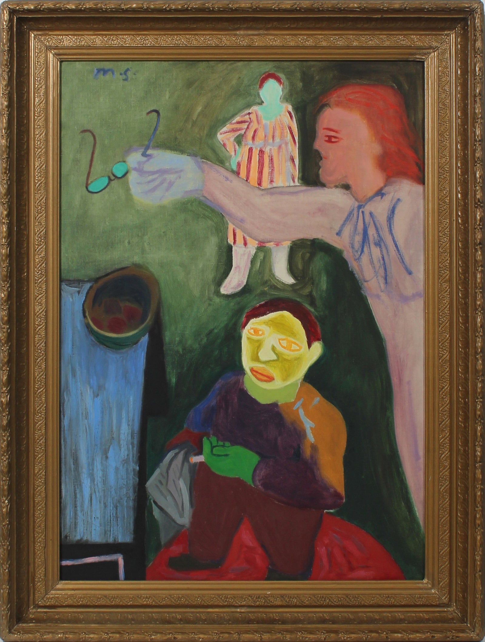 Modernist Figures<br>Late 1940s Oil<br><br>#50255