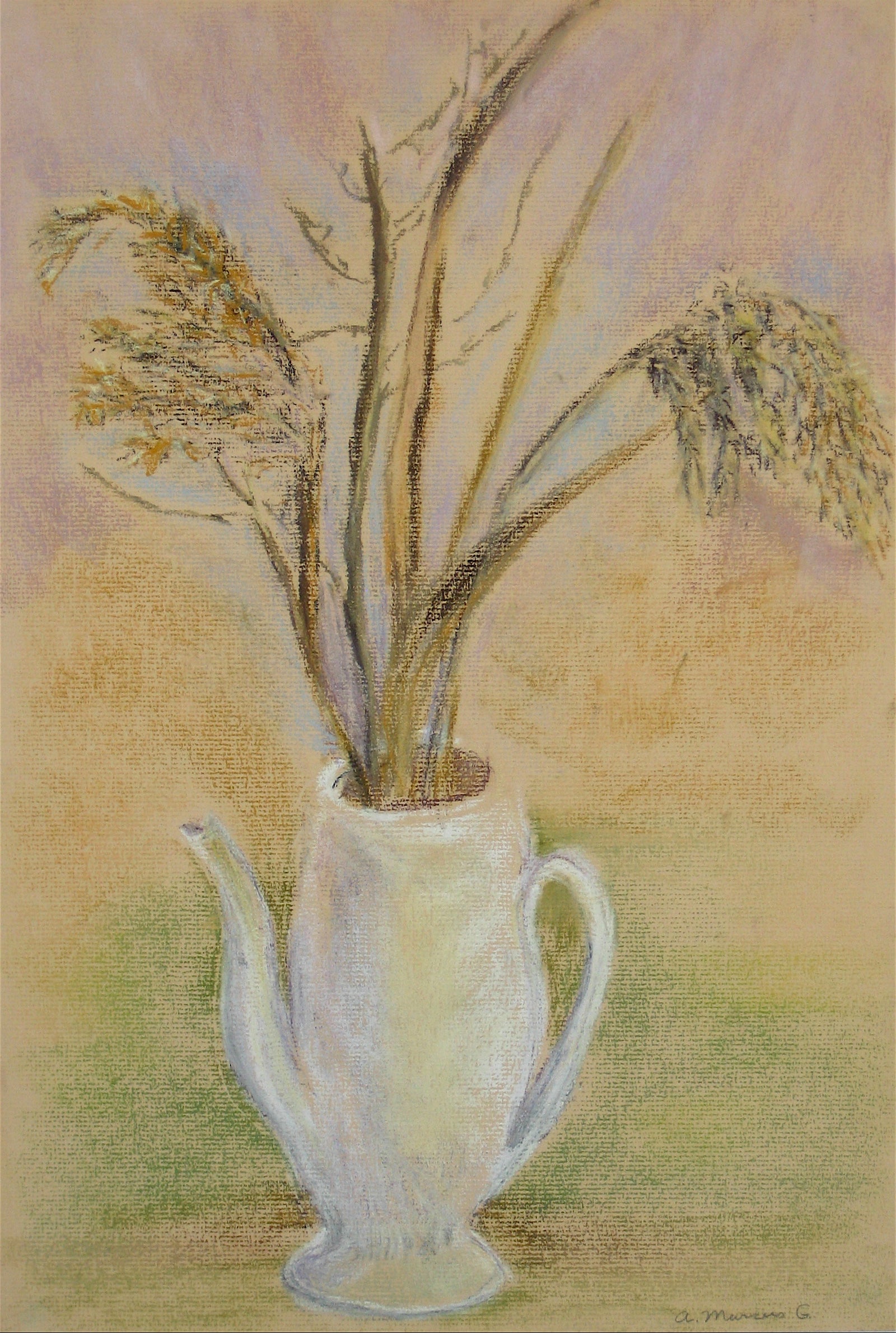 Branches in a Tea Pot<br>Pastel, 1965<br><br>#15111
