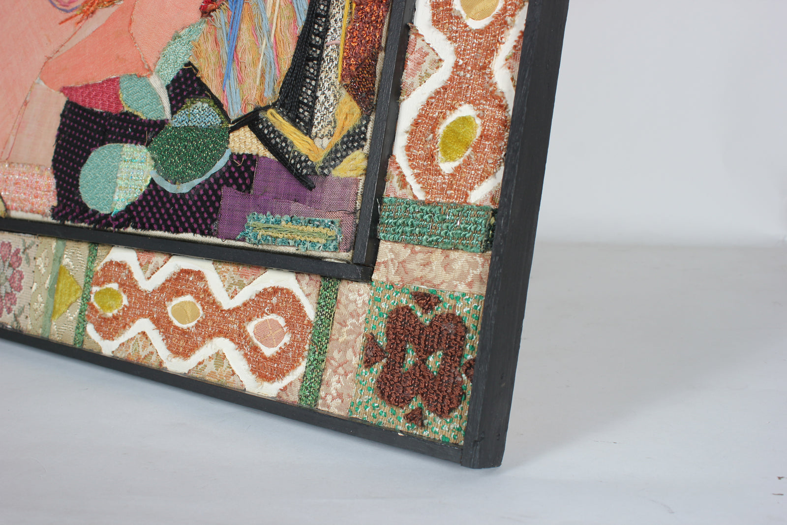 Expressionist Nude Scene<br>Mid Century Textile Fabric Collage<br><br>#51271