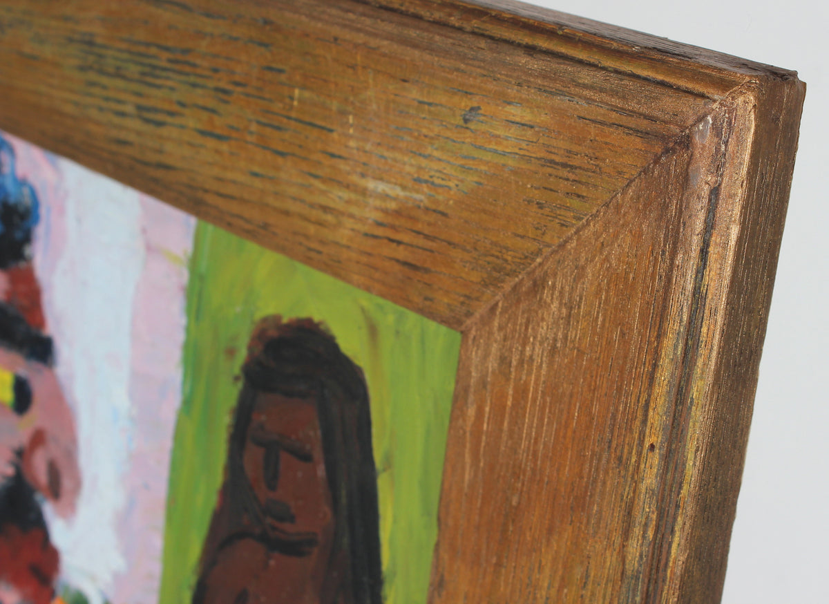 Expressionist Man & Nude <br>Late 1940s Oil <br><br>#51363