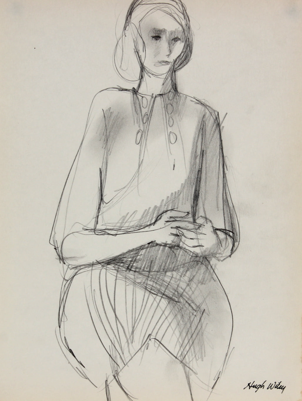 Monochromatic Portrait Drawing <br>1960-61 Graphite <br><br>#52222