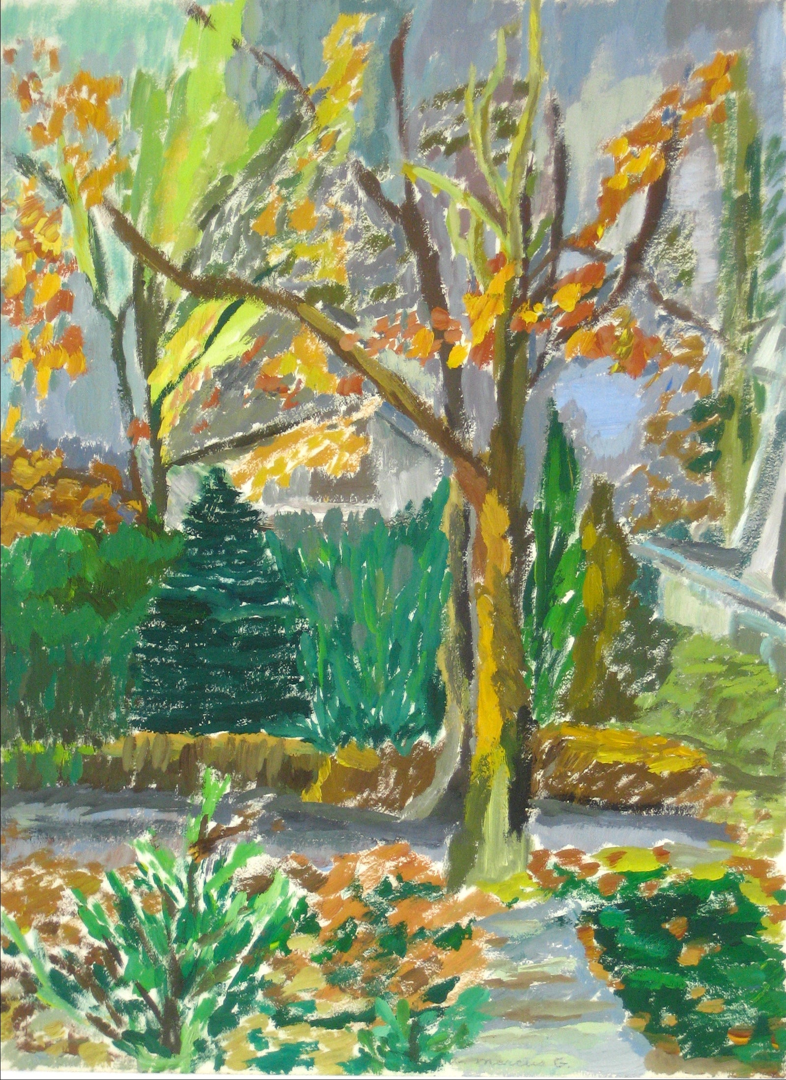 Abstracted Landscape, Casein on Paper<br><br>#15253