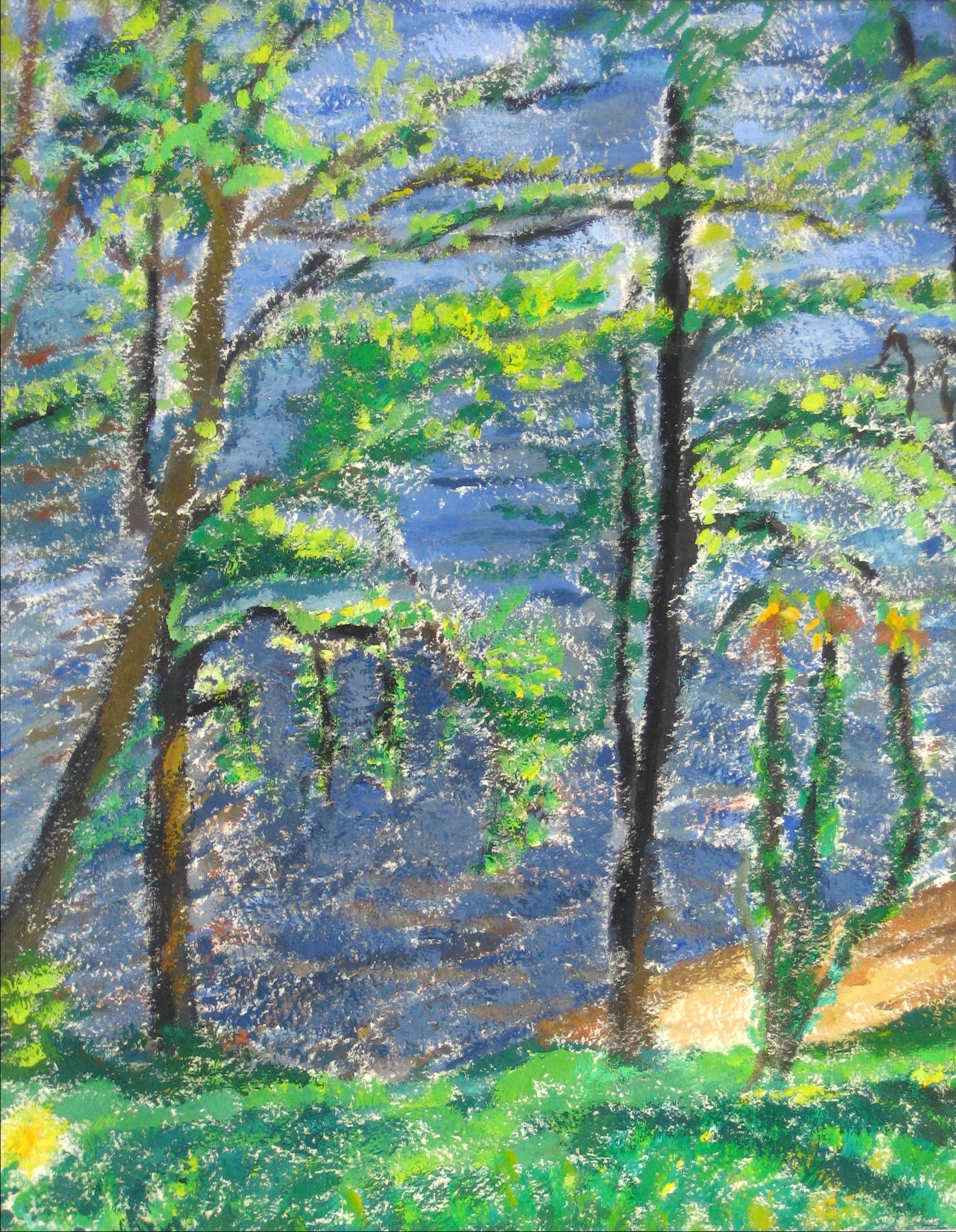 <i>Trees I</i><br>Casein on Paper, 1958<br><br>#15286