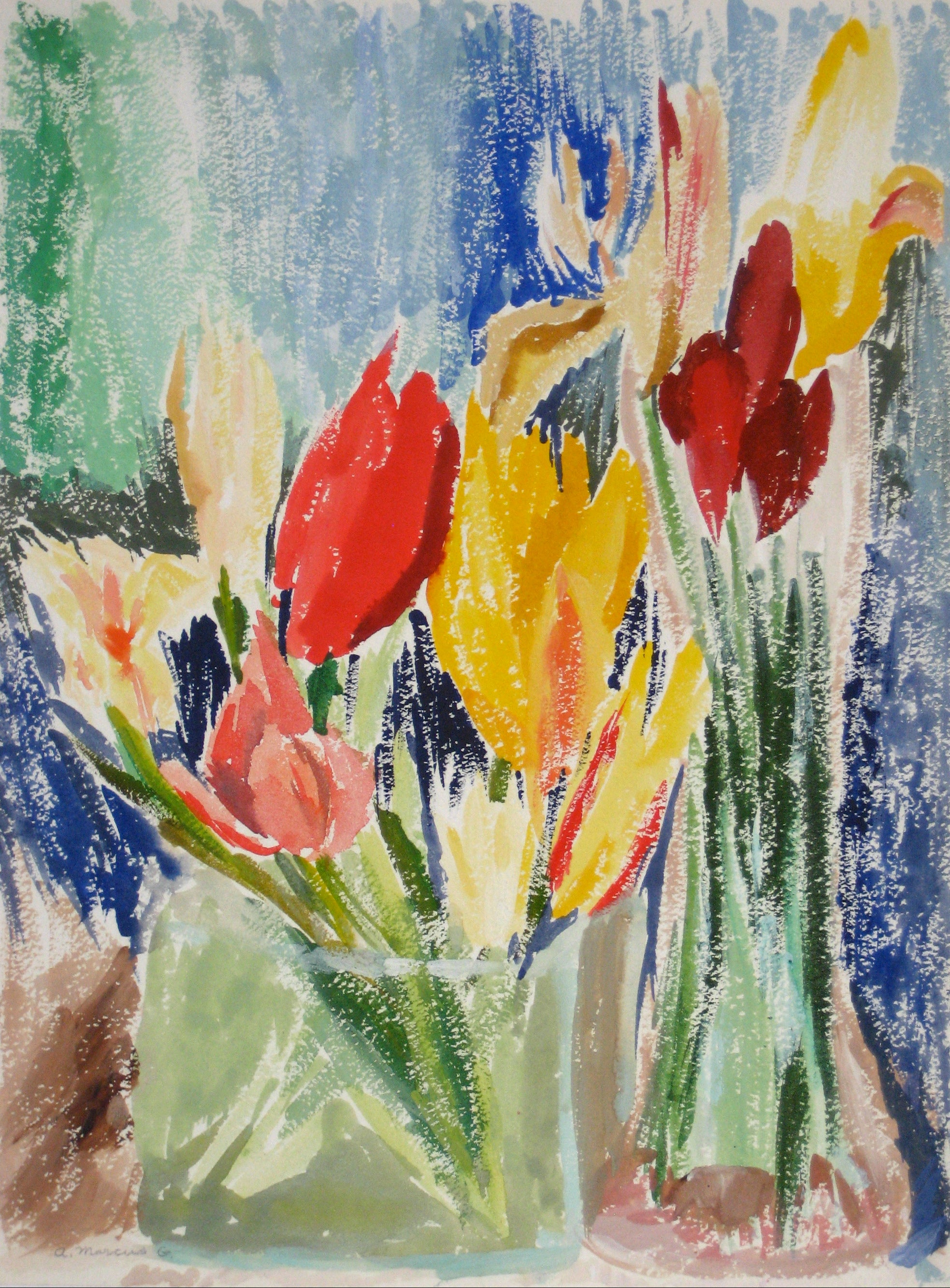 <i>Tulips</i><br> Watercolor Still Life<br><br>#15293