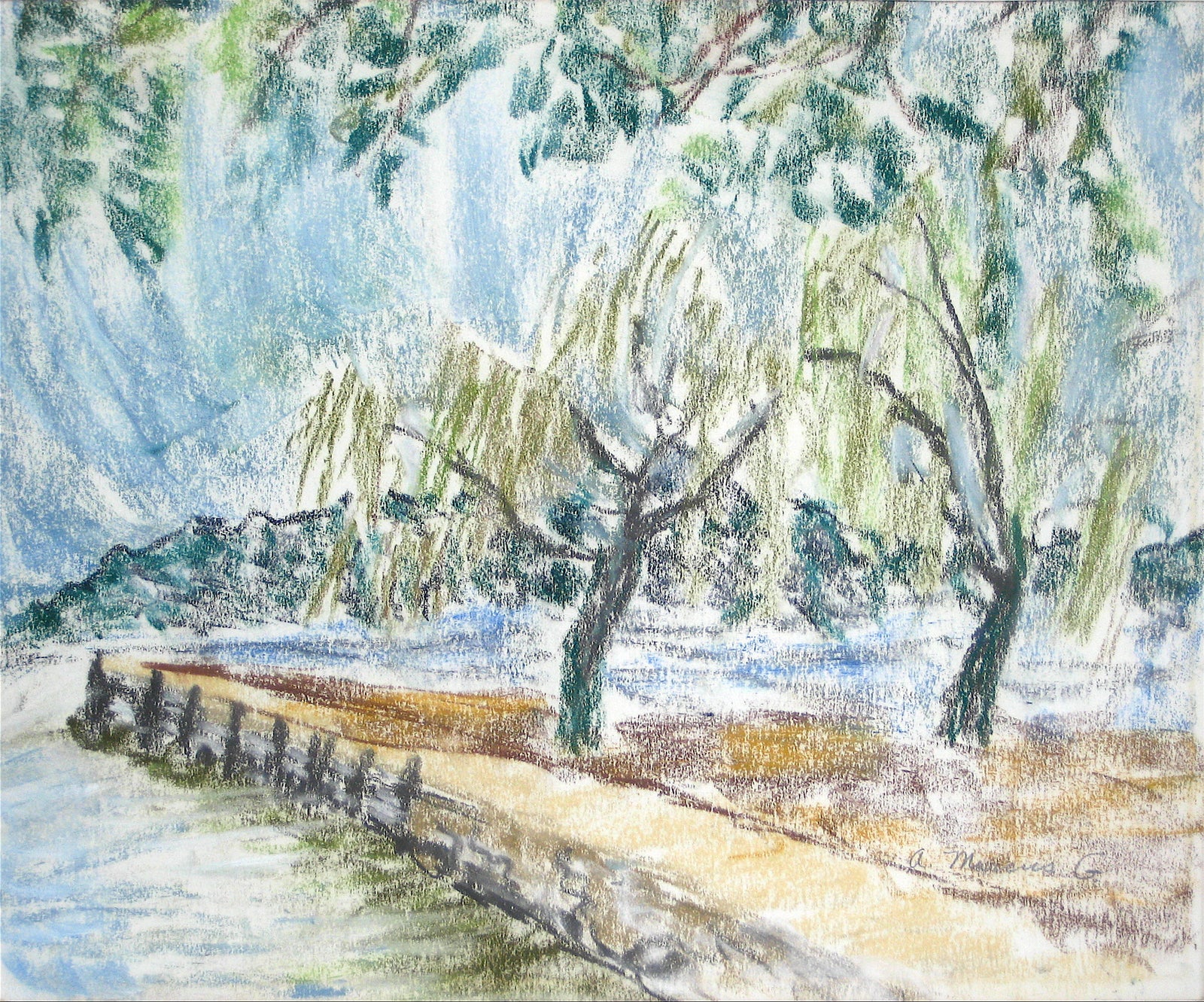 <i>Hudson River</i><br>Pastel Landscape<br><br>#15361