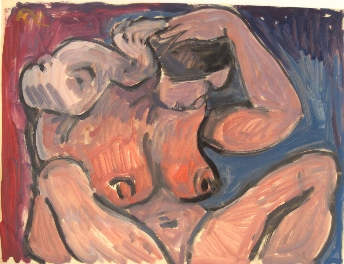 Abstracted Nude&lt;br&gt;Oil, 1940-70s&lt;br&gt;&lt;br&gt;#5370