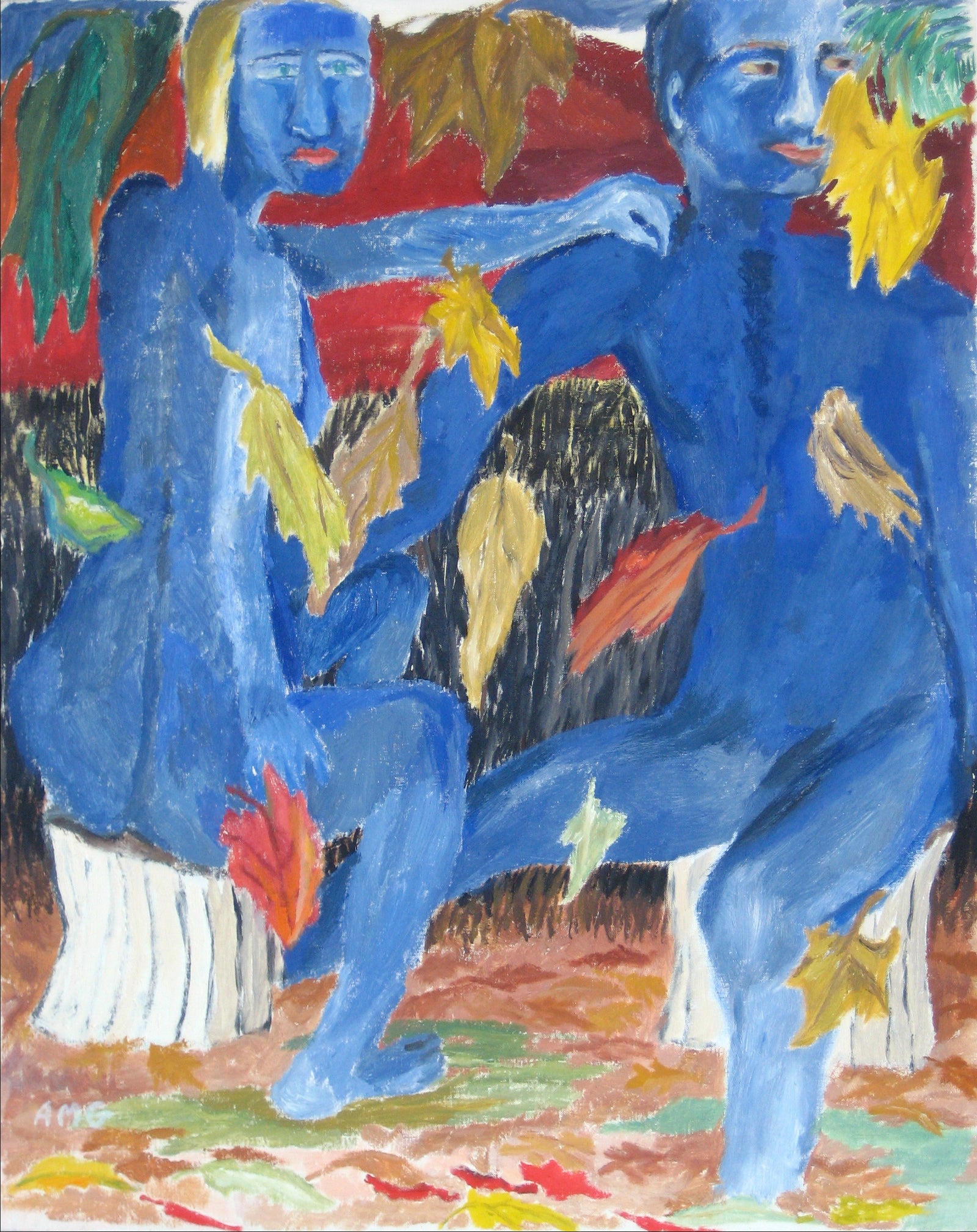 <i>Falling Leaves</i><br>Oil on Canvas, 1985<br><br>#15378