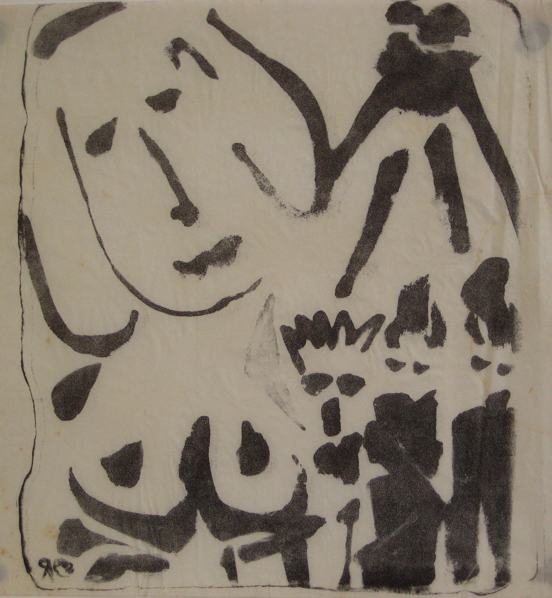 Modernist Abstracted Figures<br>1940-70s, Lithograph<br><br>#5379