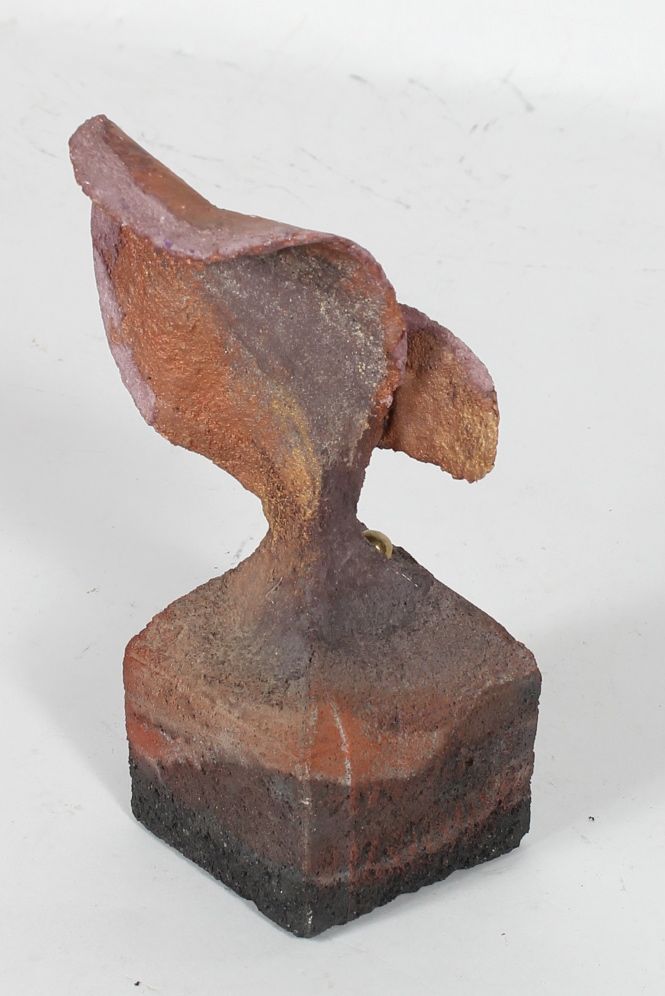 Copper-tone, Red, Brown, Black, Mixed Media Sculpture <br><br>#54023