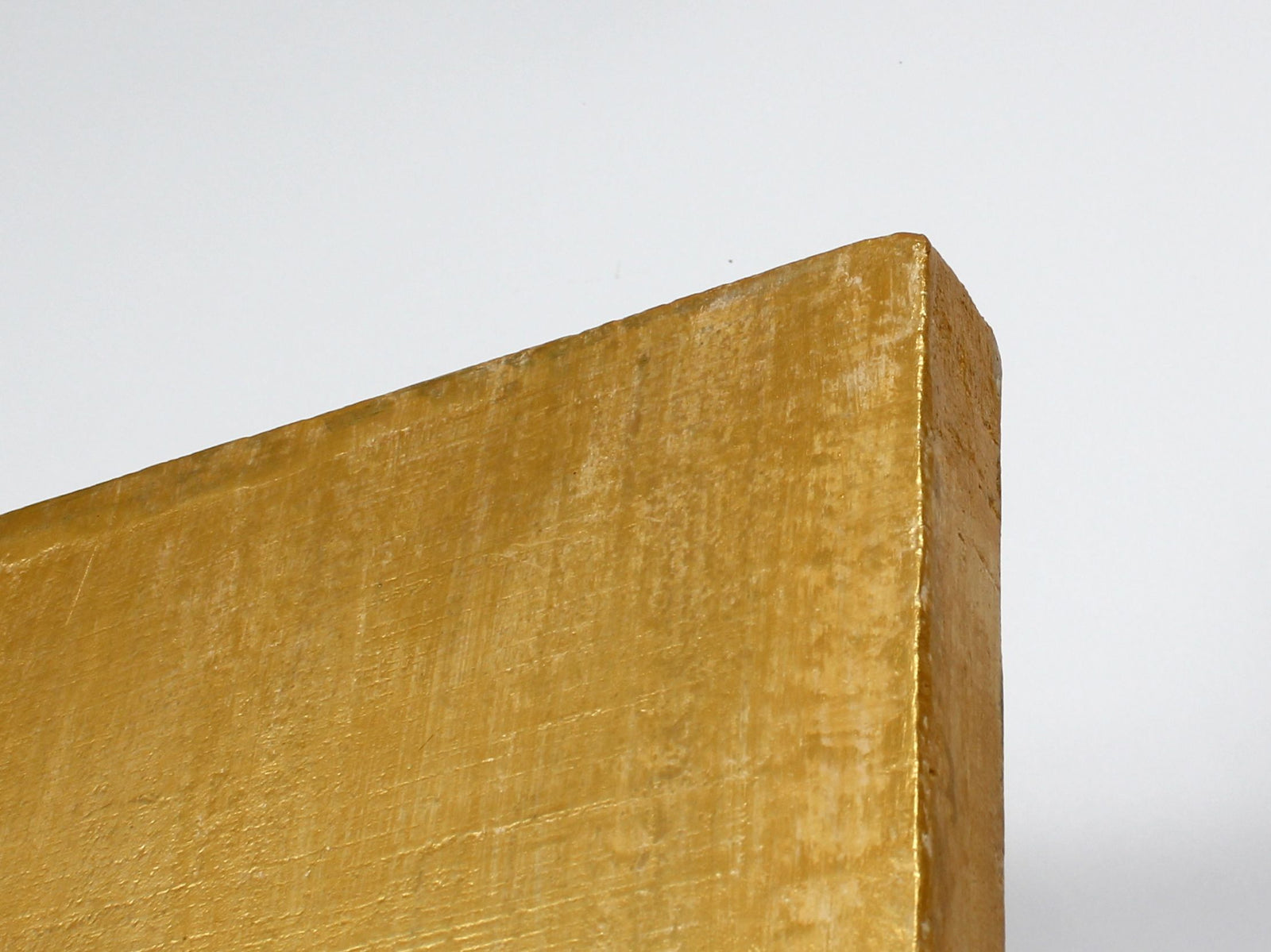 Golden Horizon Cement & Metallic Paint Mixed Media Sculpture<br><br>#54374