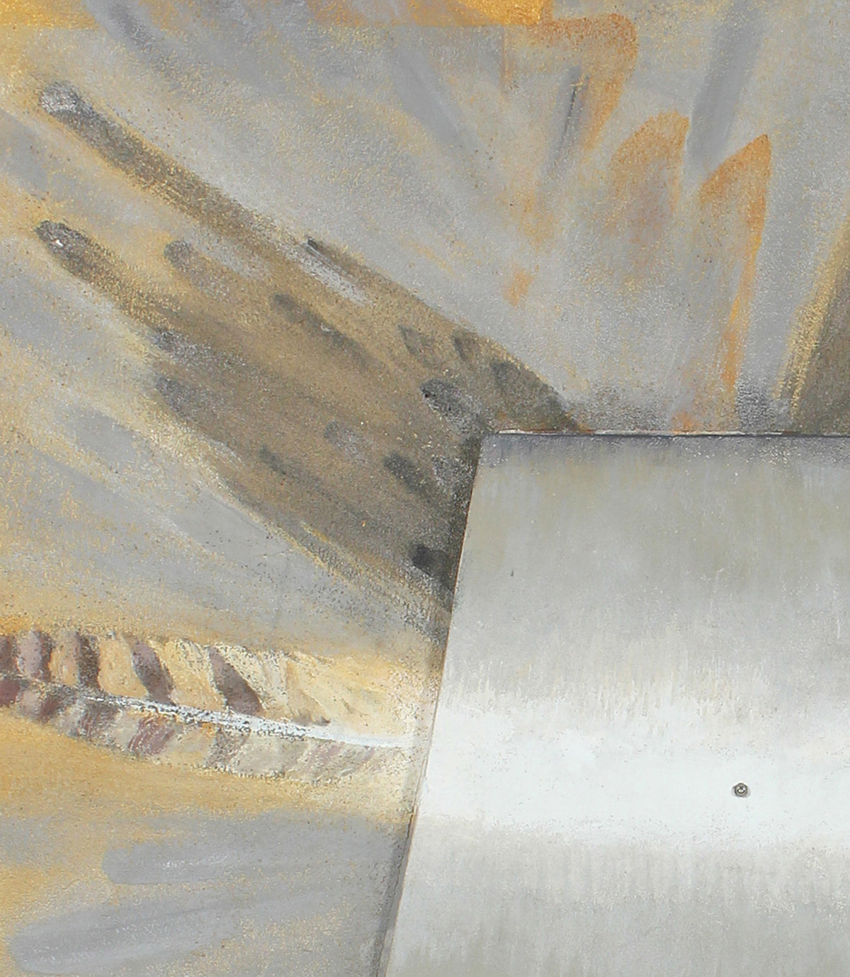 Silver Feathers Cement & Metallic Paint Mixed Media Wall Sculpture <br><br>#55221