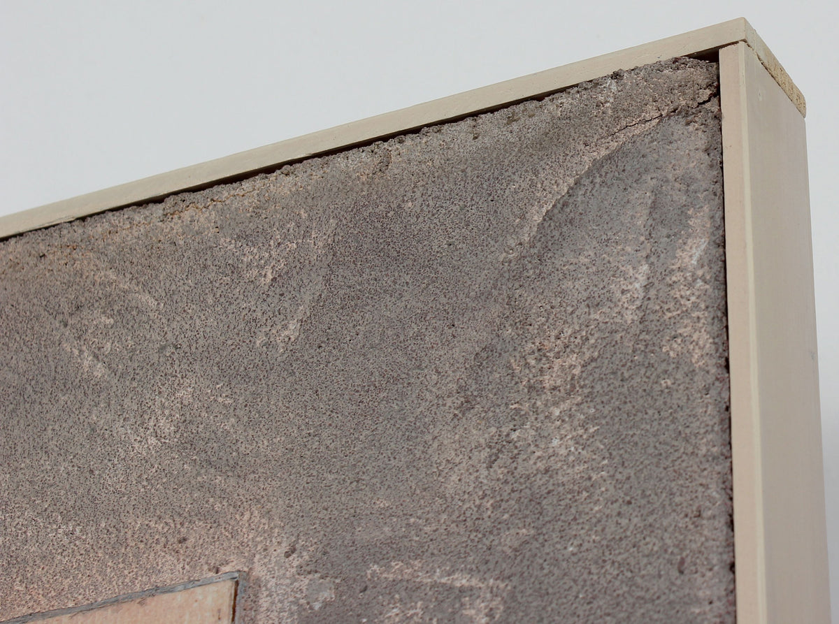 Watercolor, Cement & Paint on Wood Sculpture<br><br>#55512