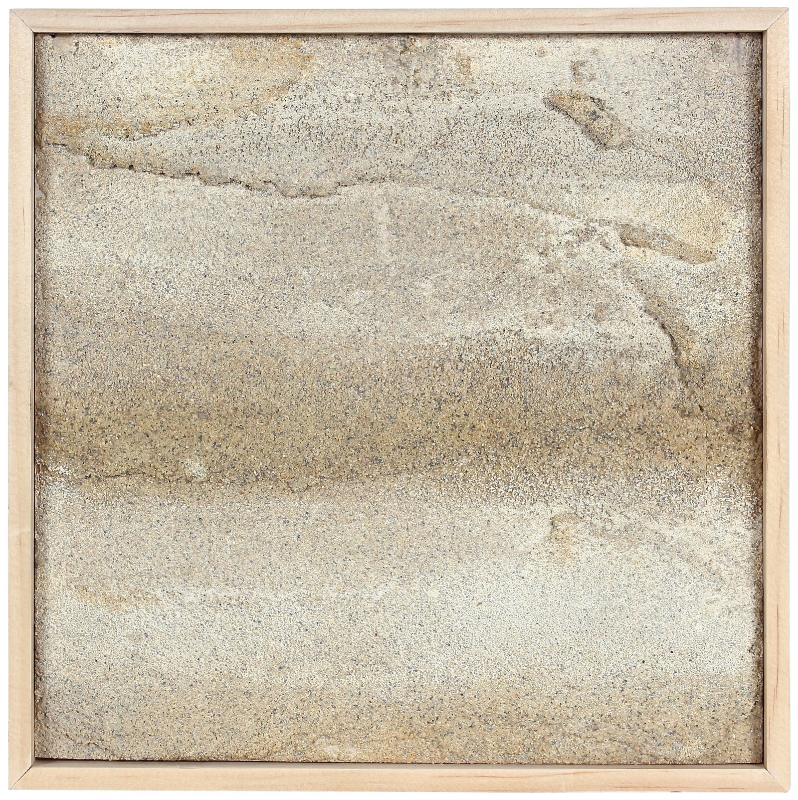 Pale Cement & Paint Mounted Sculpture<br><br>#56363