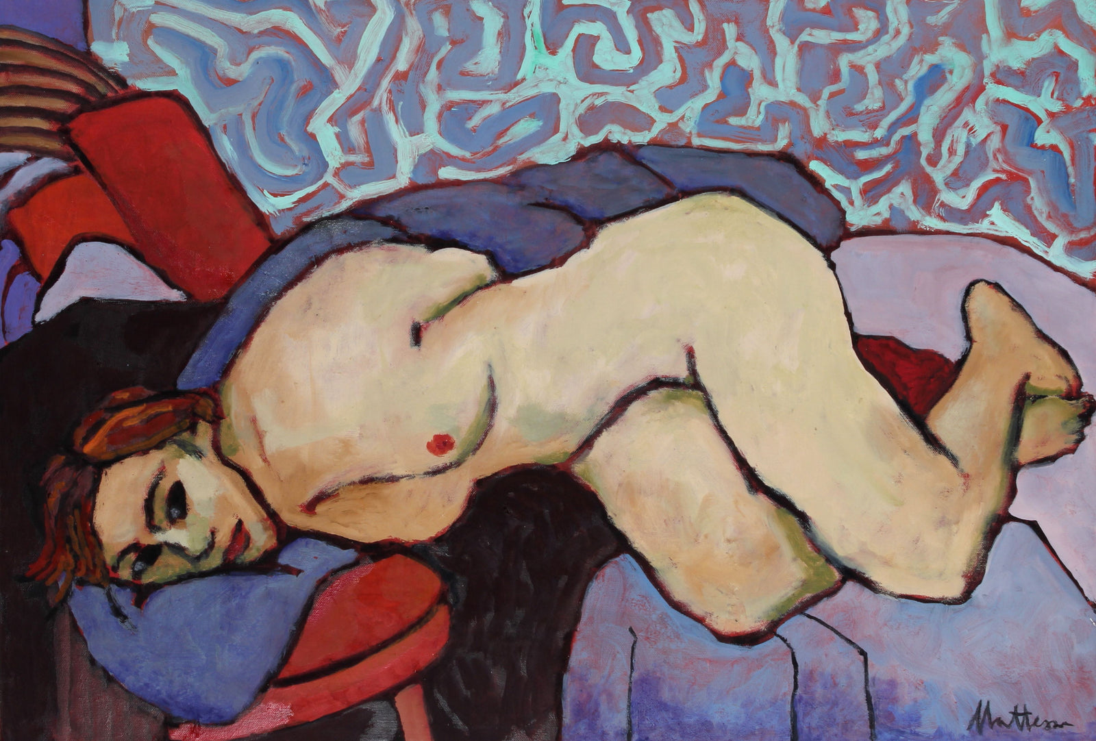 Late 20th Century Nude in Repose Oil <br><br>#56550