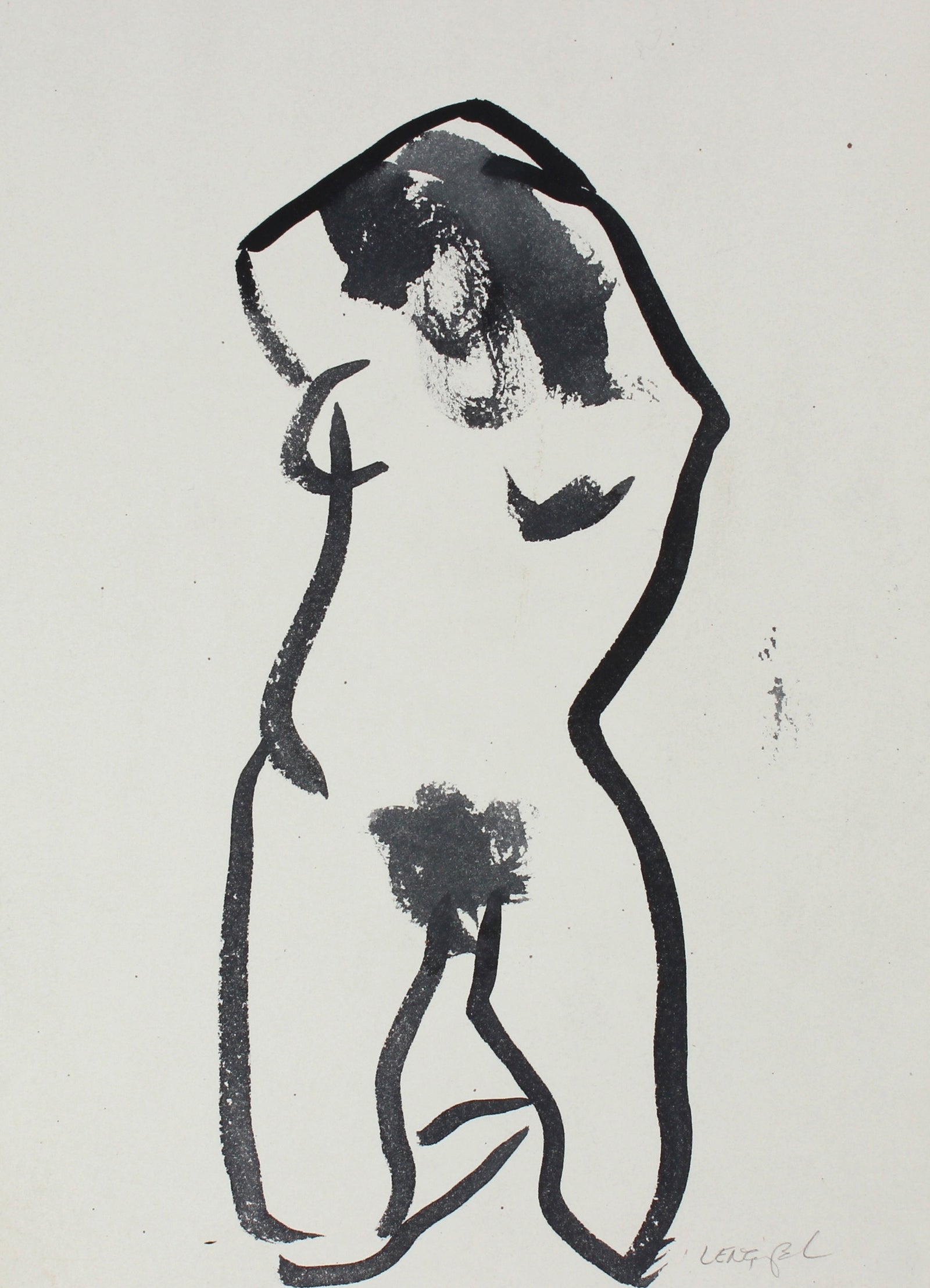 Monochrome Watercolor Nude, 1980<br><br>#57120