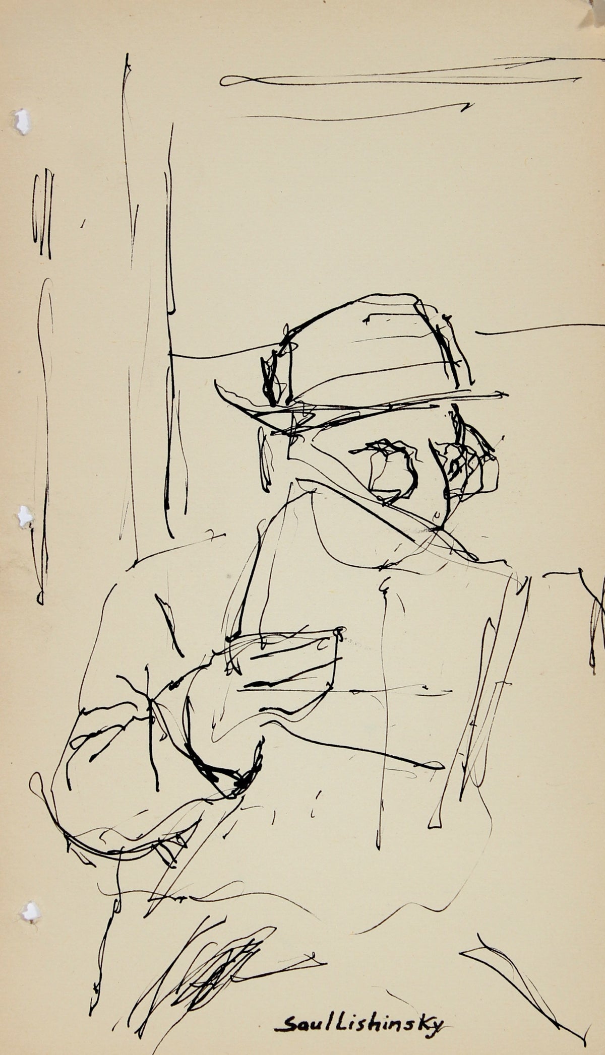 Saul Lishinsky Drawing & Watercolor - Lost Art Salon