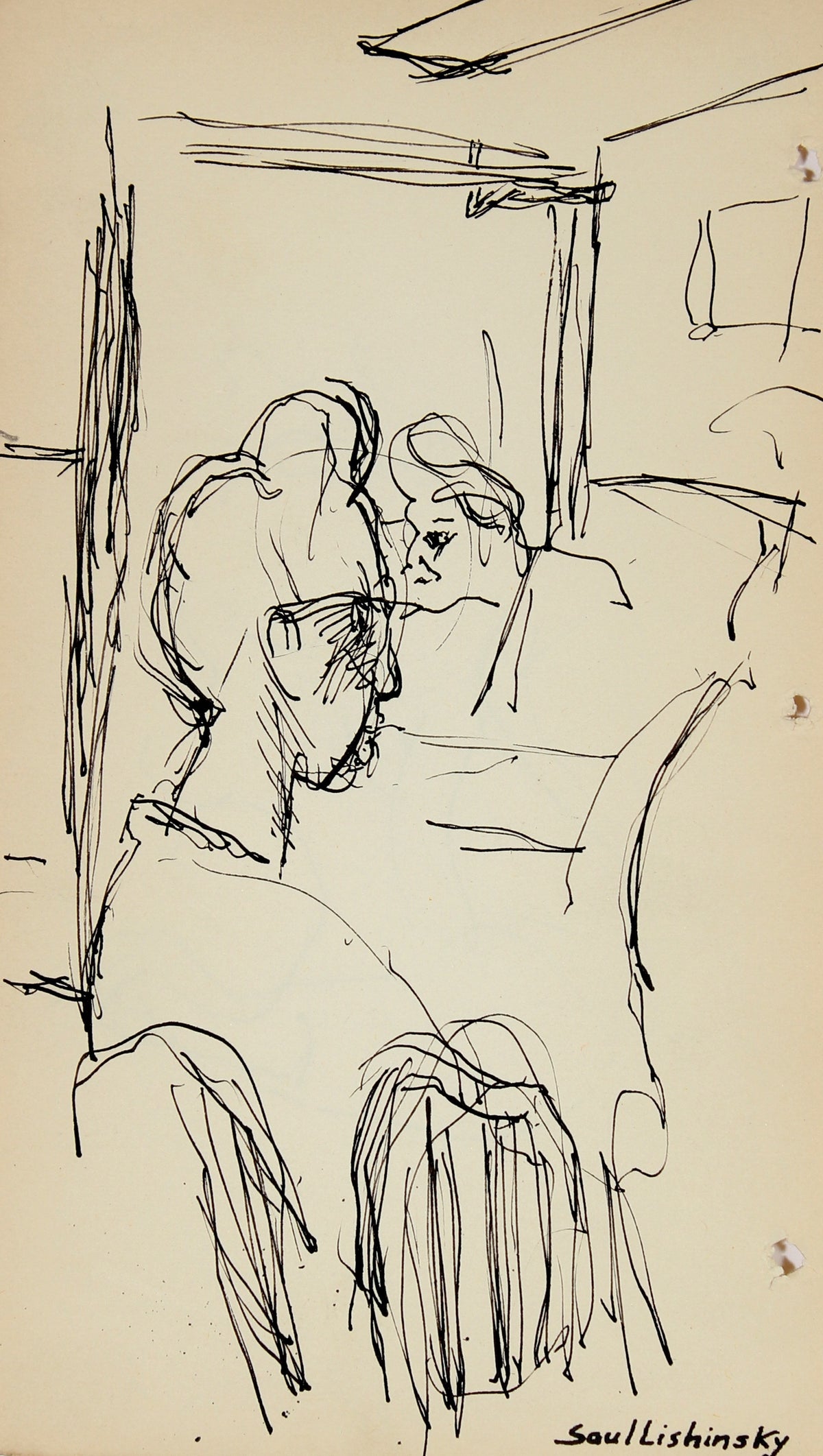 Saul Lishinsky Drawing & Watercolor - Lost Art Salon