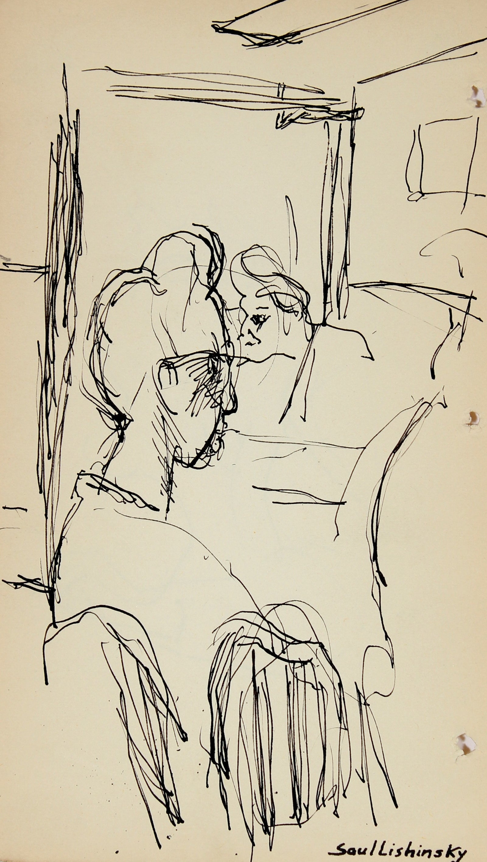 Saul Lishinsky Drawing & Watercolor - Lost Art Salon