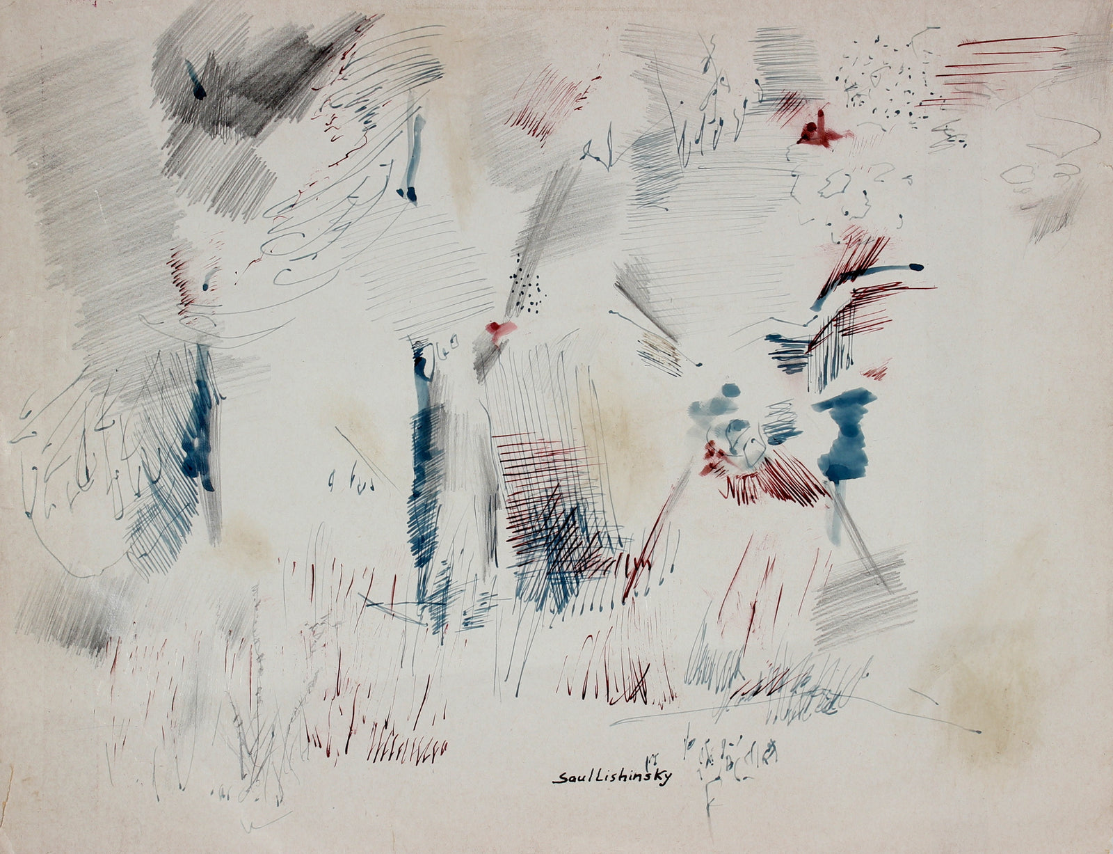 Saul Lishinsky Drawing & Watercolor - Lost Art Salon