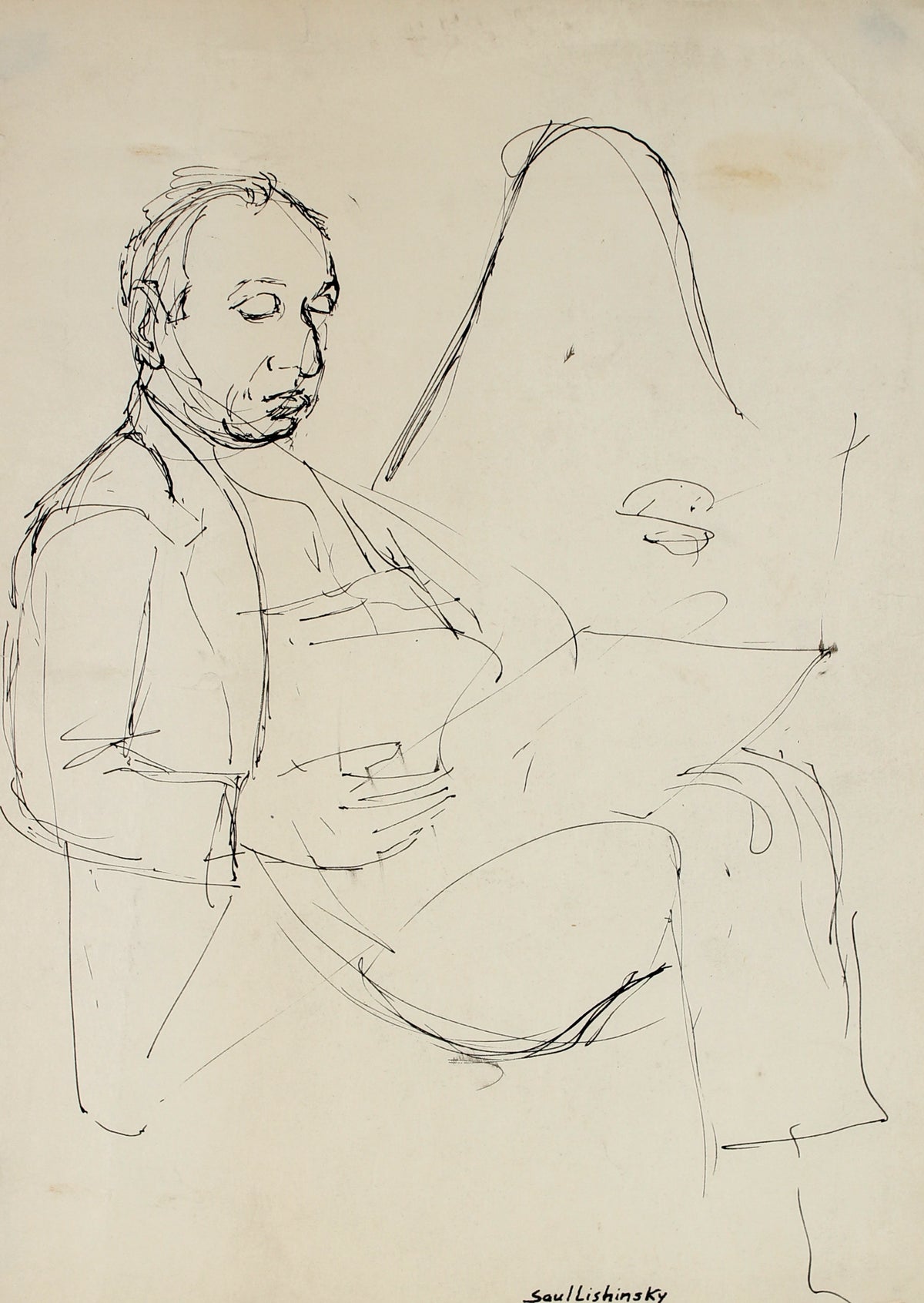Saul Lishinsky Drawing & Watercolor - Lost Art Salon