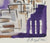 Purple Abstracted Buildings<br>1965 Gouache<br><br>#58280